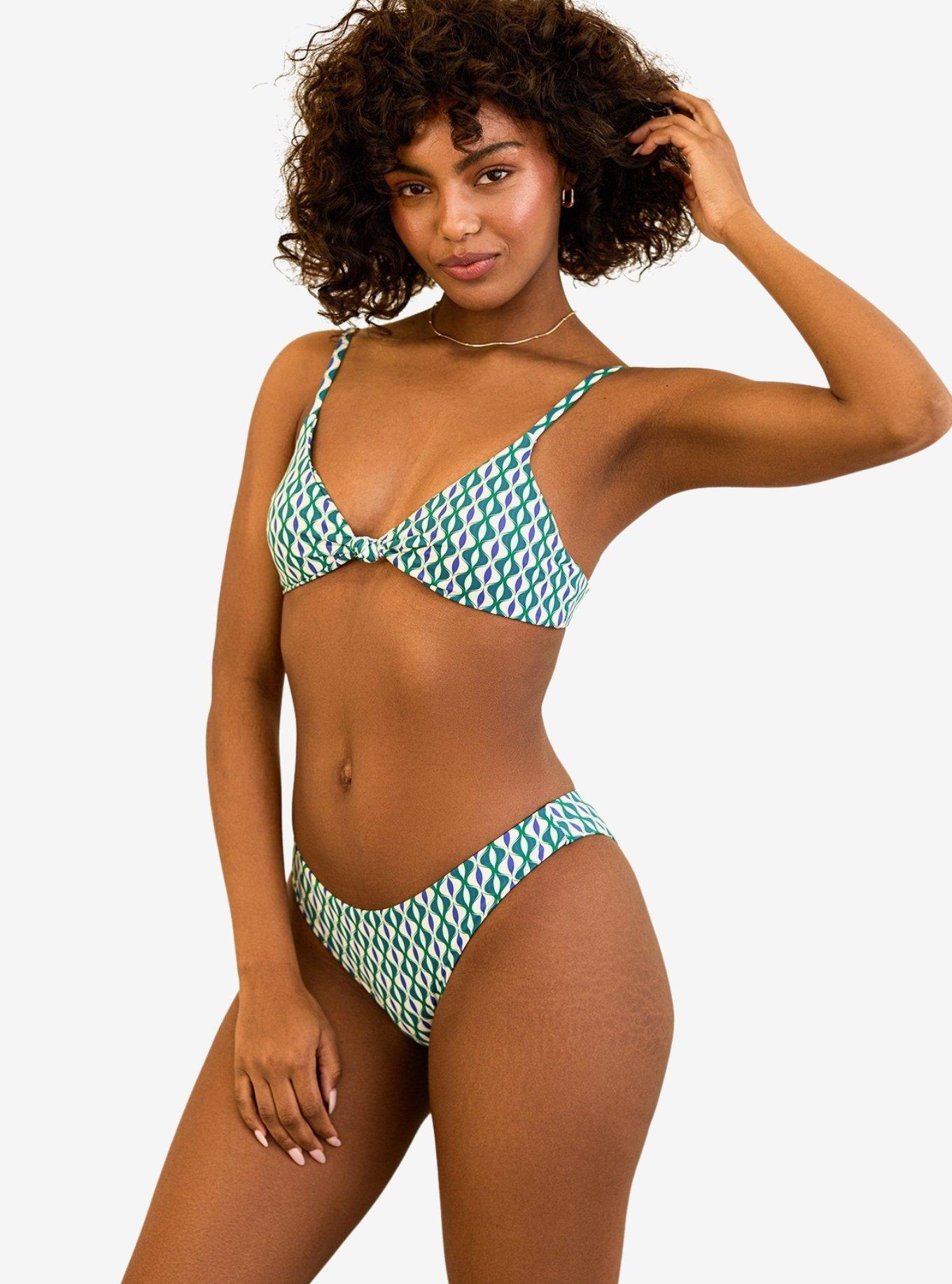 Dippin' Daisy's Zen Knotted Triangle Swim Top Blue Jean, MULTI, alternate