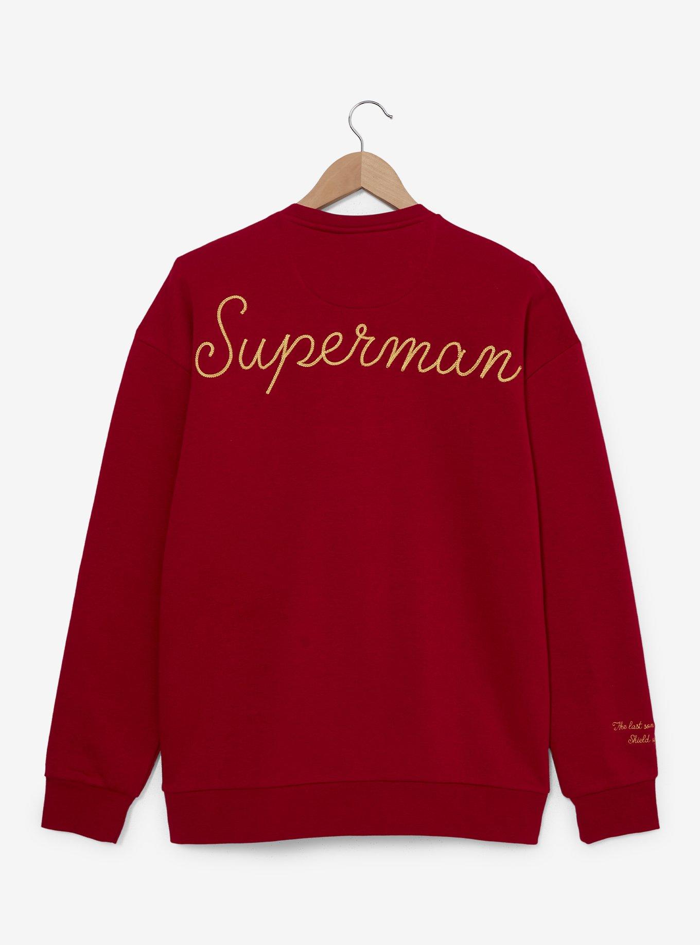 DC Comics Superman Vintage Jersey Crewneck - BoxLunch Exclusive, RED, alternate