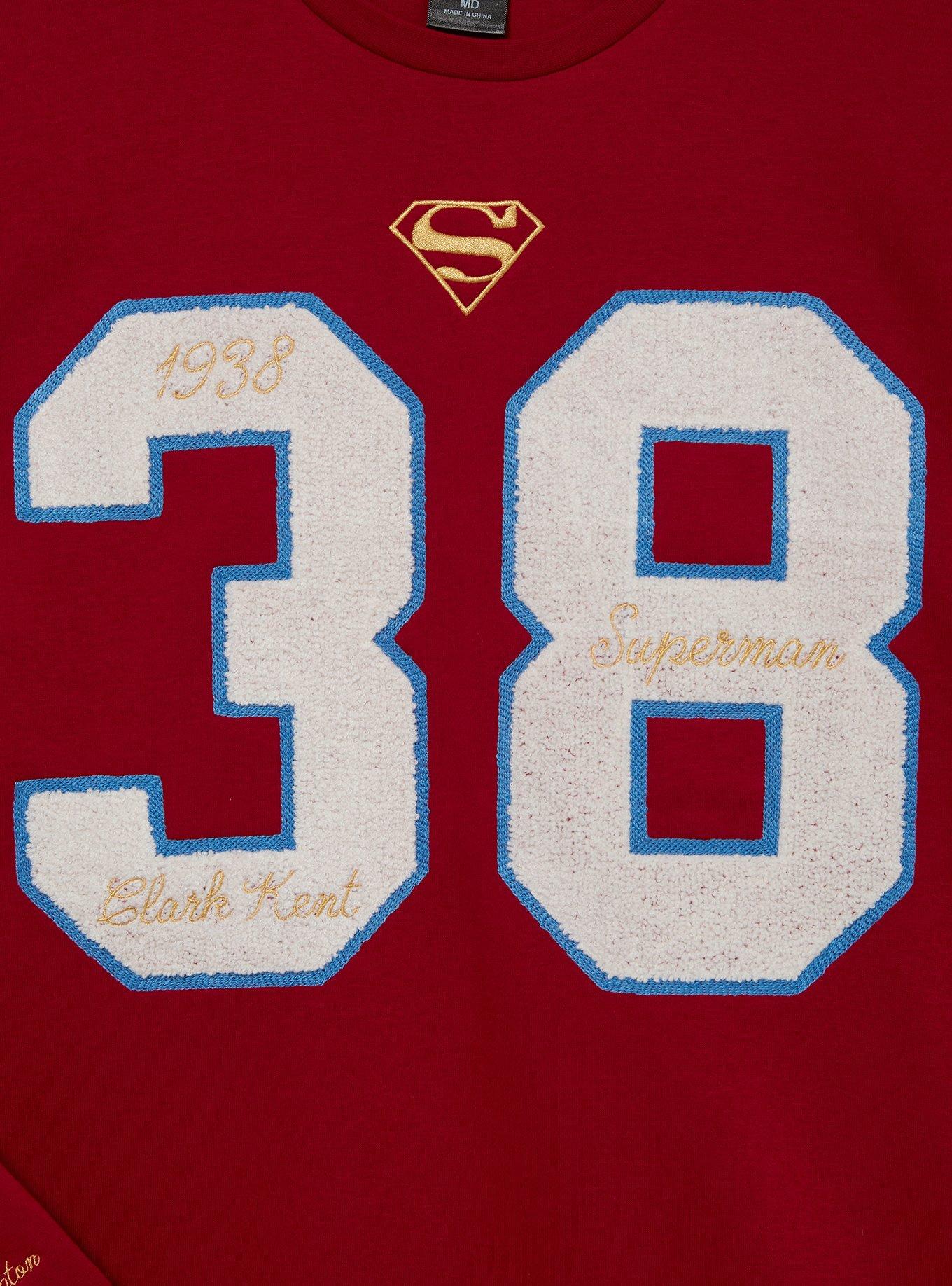 DC Comics Superman Vintage Jersey Crewneck - BoxLunch Exclusive, RED, alternate