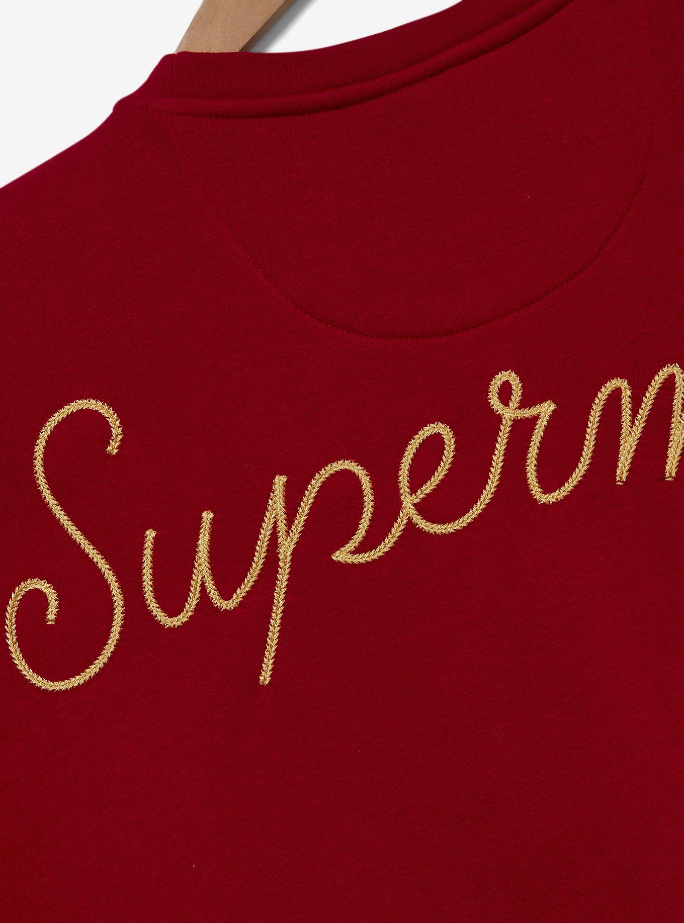 DC Comics Superman Vintage Jersey Crewneck - BoxLunch Exclusive, RED, alternate