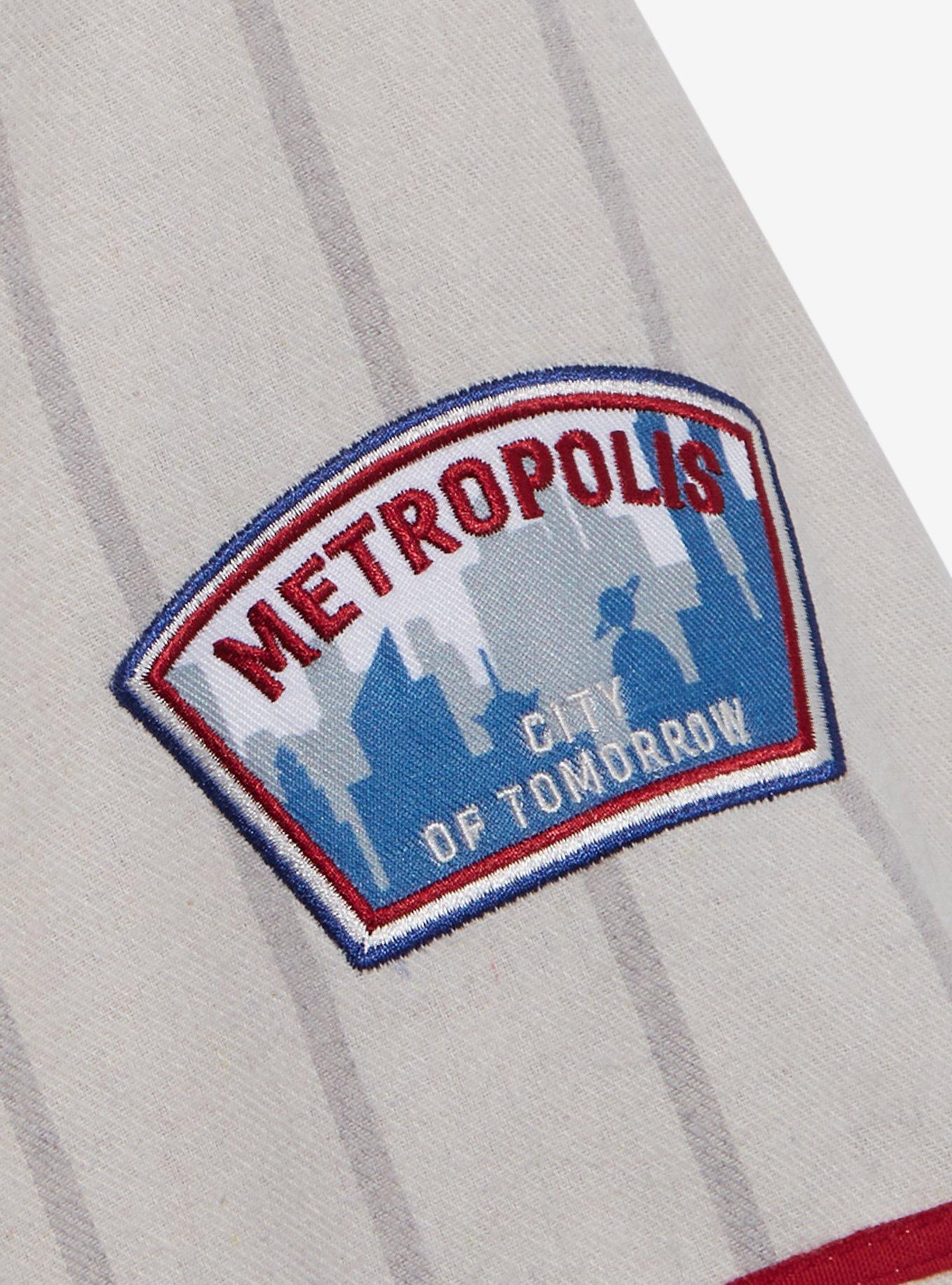 DC Comics Superman Clark Kent Striped Baseball Jersey - BoxLunch Exclusive, OFF WHITE, alternate