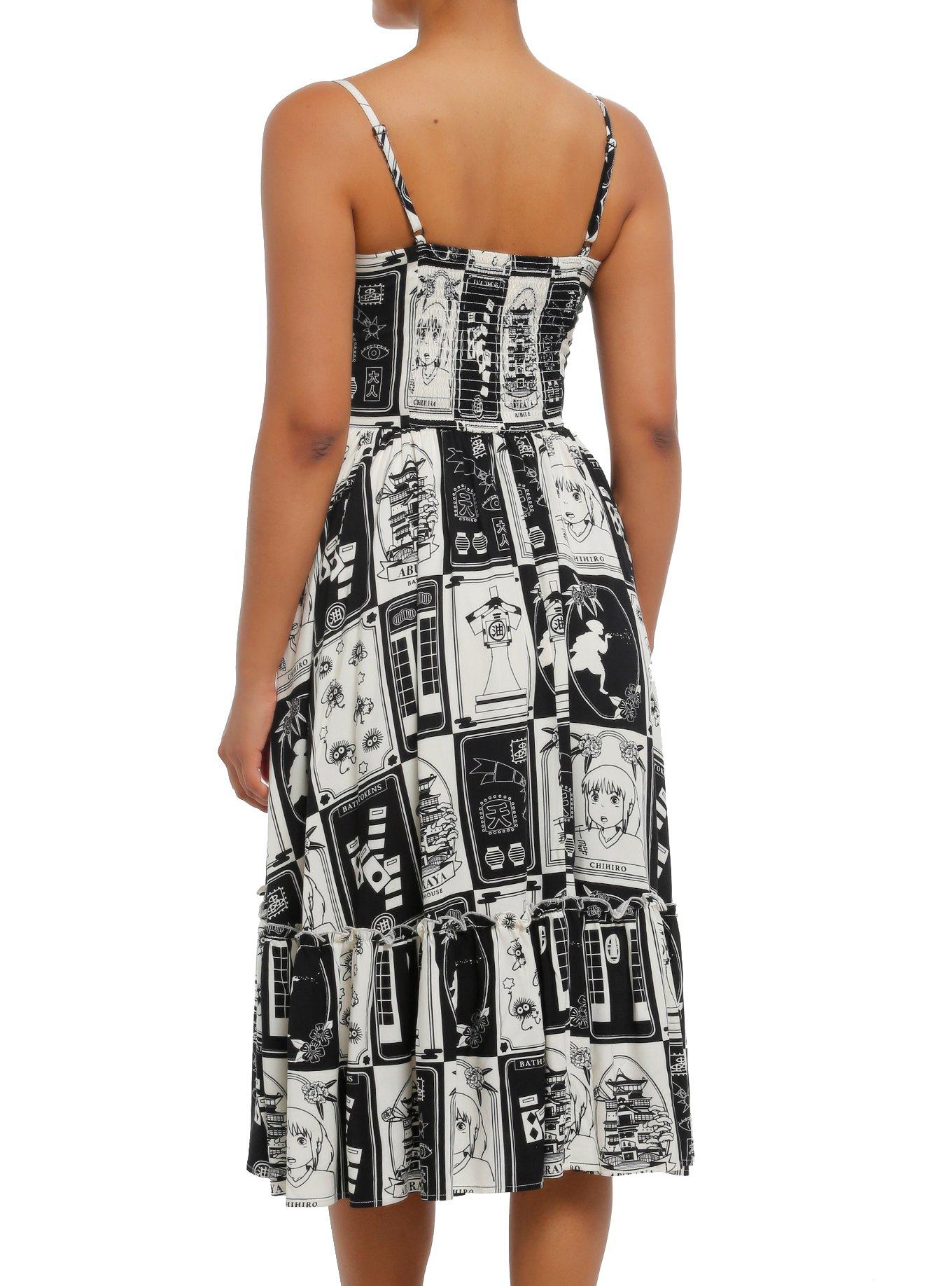 Her Universe Studio Ghibli® Spirited Away Black & White Midi Dress, MULTI, alternate
