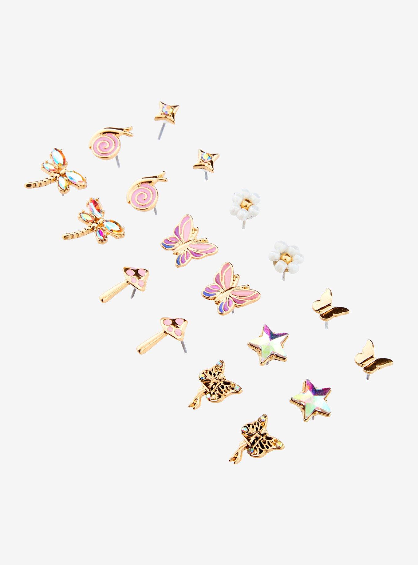 Thorn & Fable Cottage Fairy Stud Earring Set, , alternate