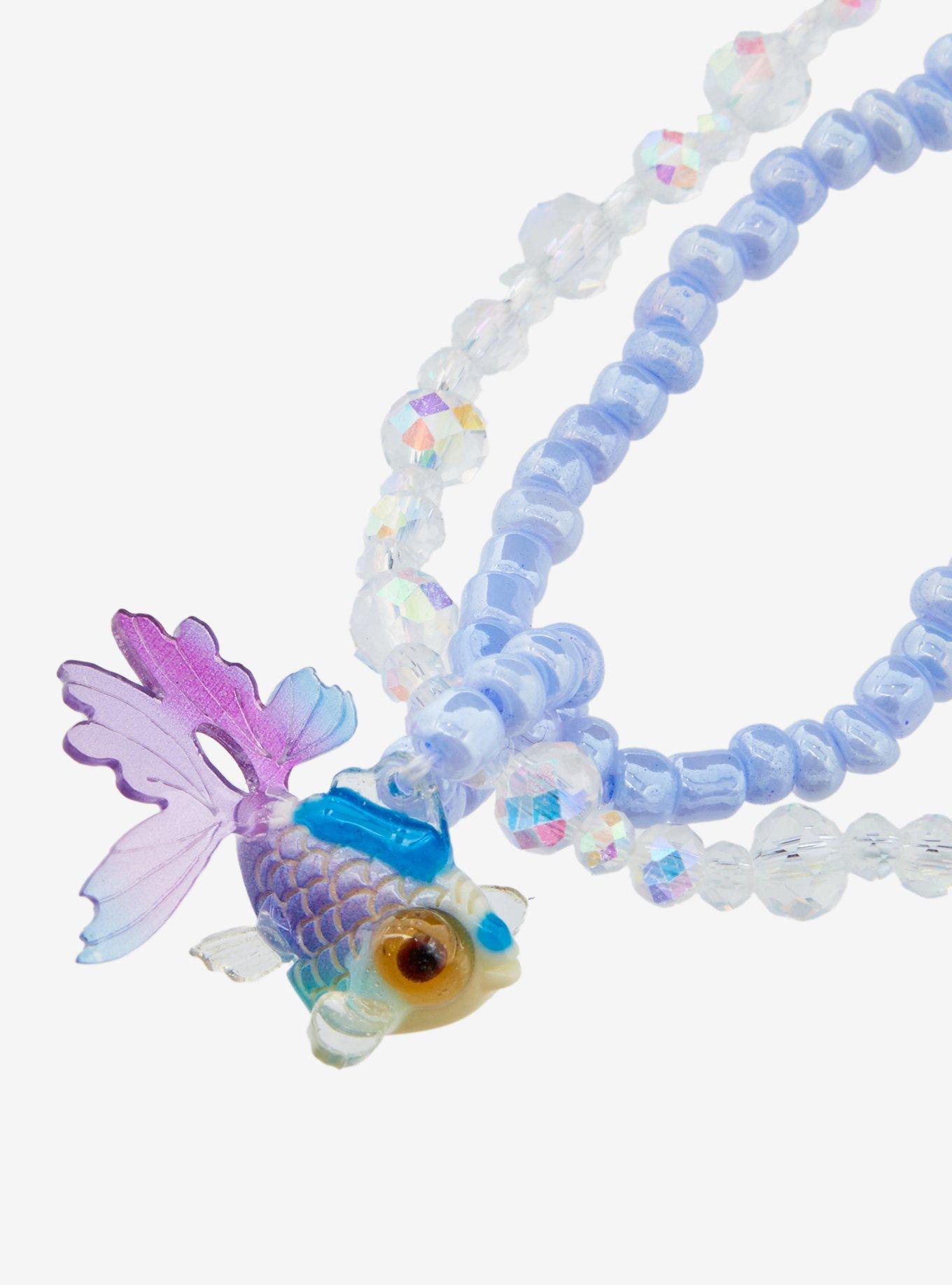 Sweet Society Goldfish Iridescent Bead Necklace Set, , alternate