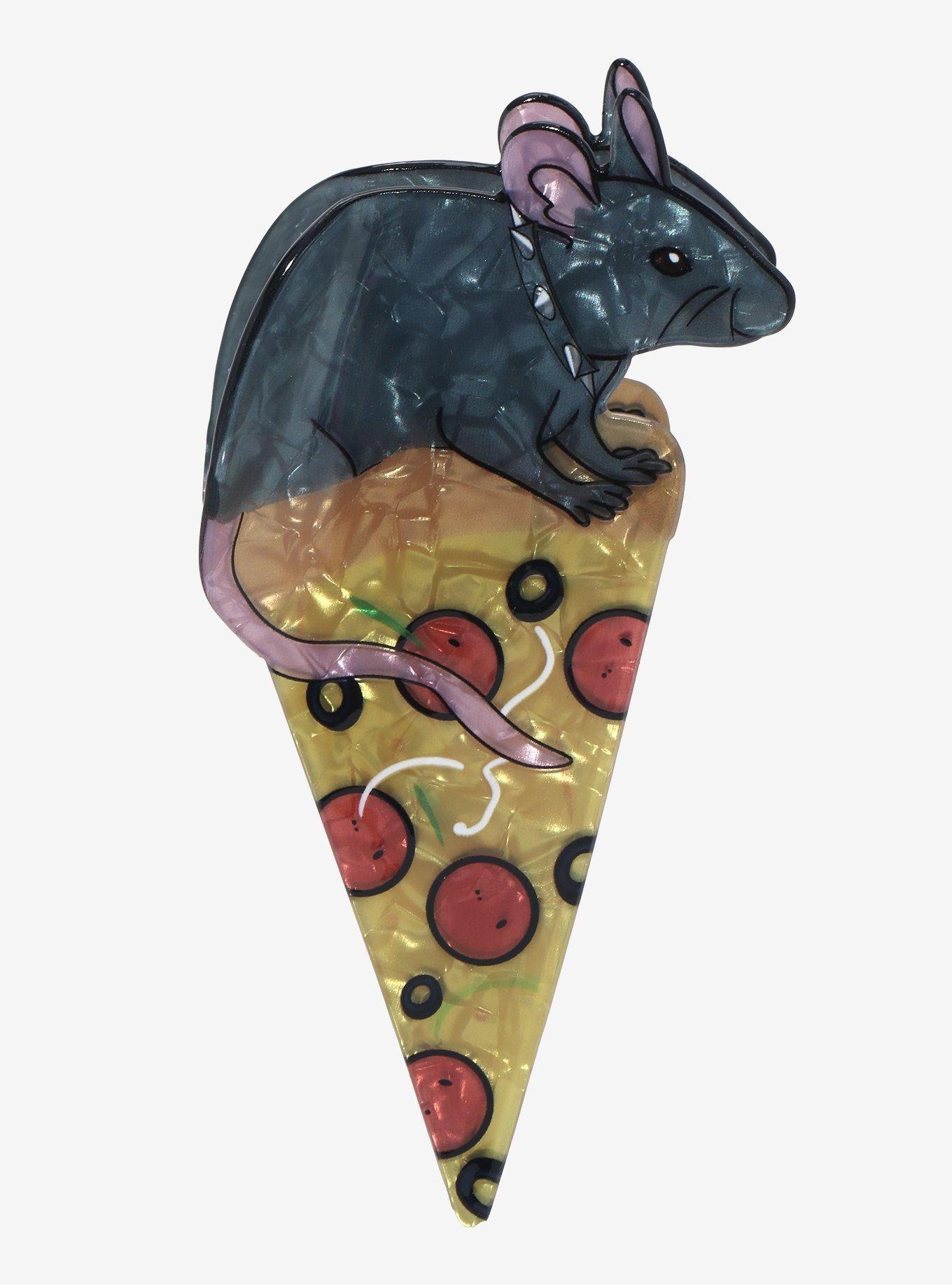 Rat Pizza Claw Hair Clip, , hi-res