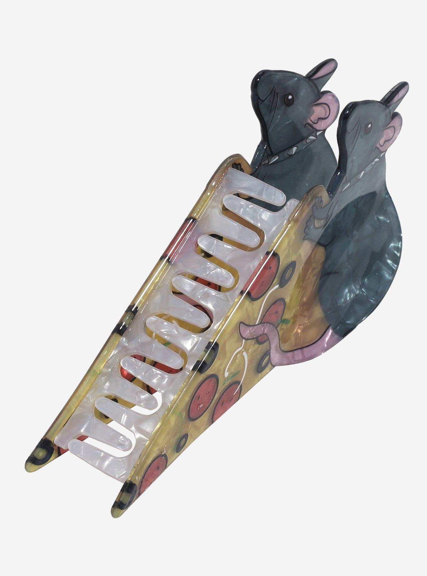 Rat Pizza Claw Hair Clip, , alternate