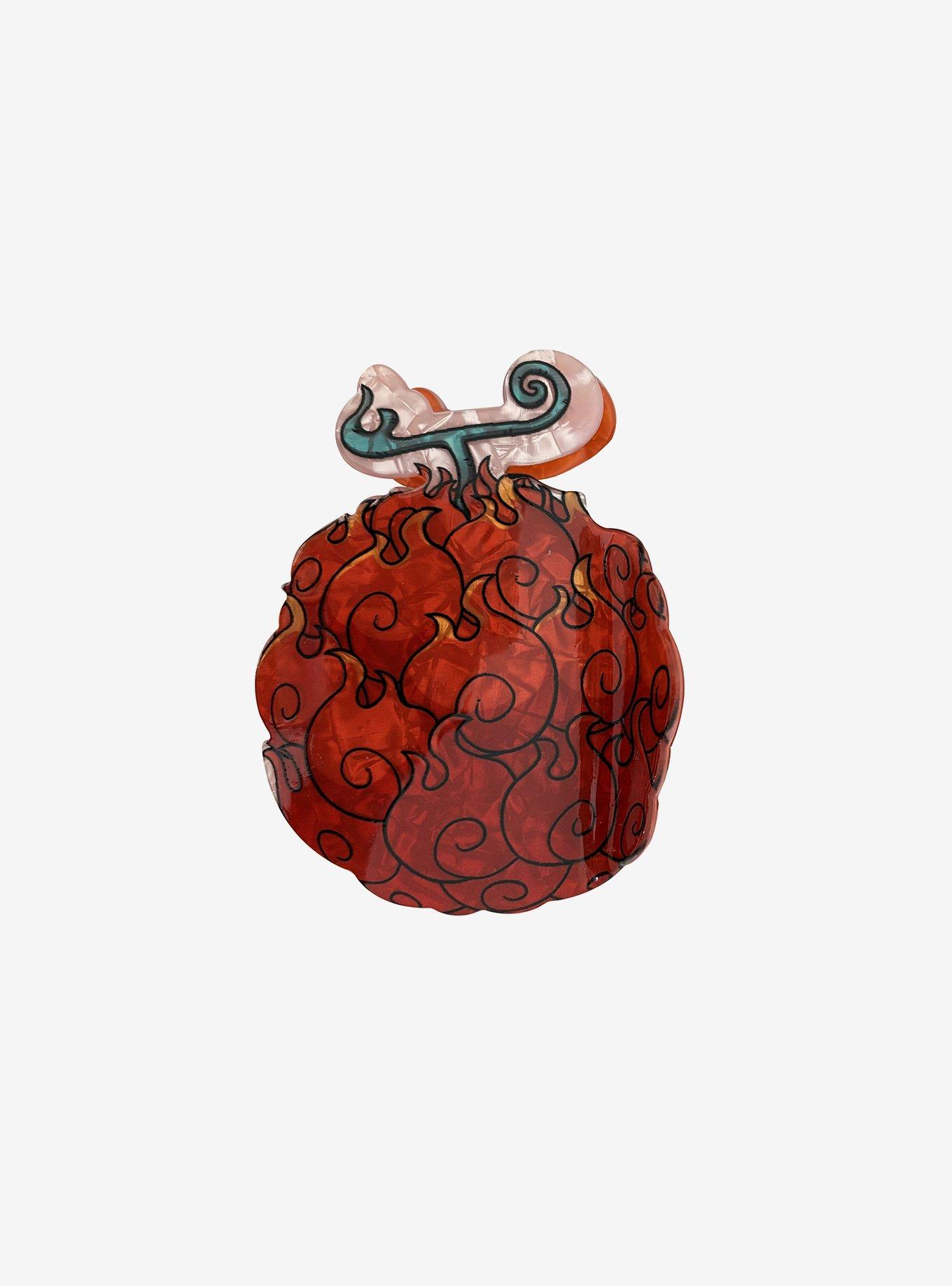 One Piece Flame-Flame Fruit Marble Claw Hair Clip, , hi-res
