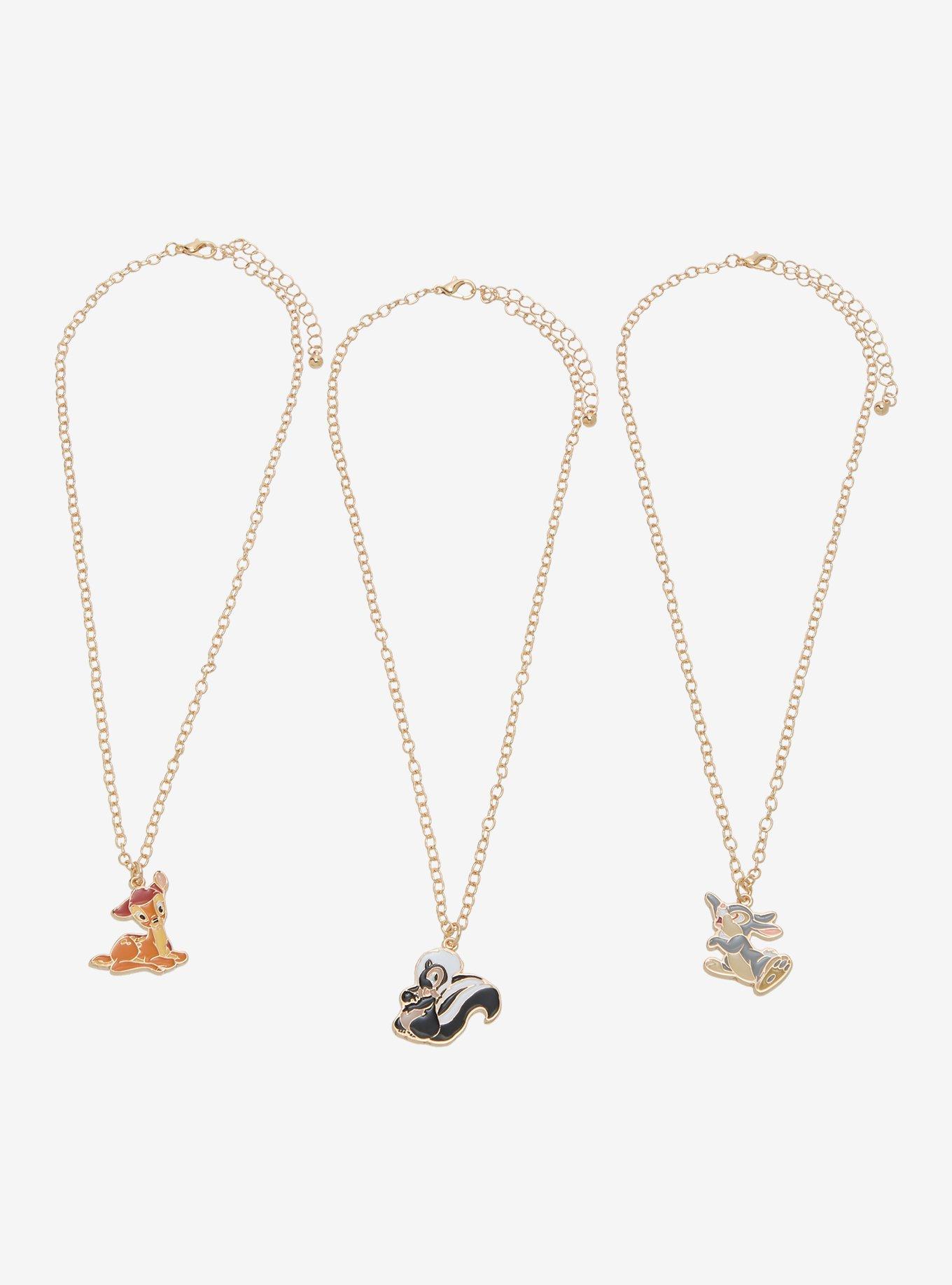 Disney Bambi Trio Best Friends Necklace Set, , hi-res