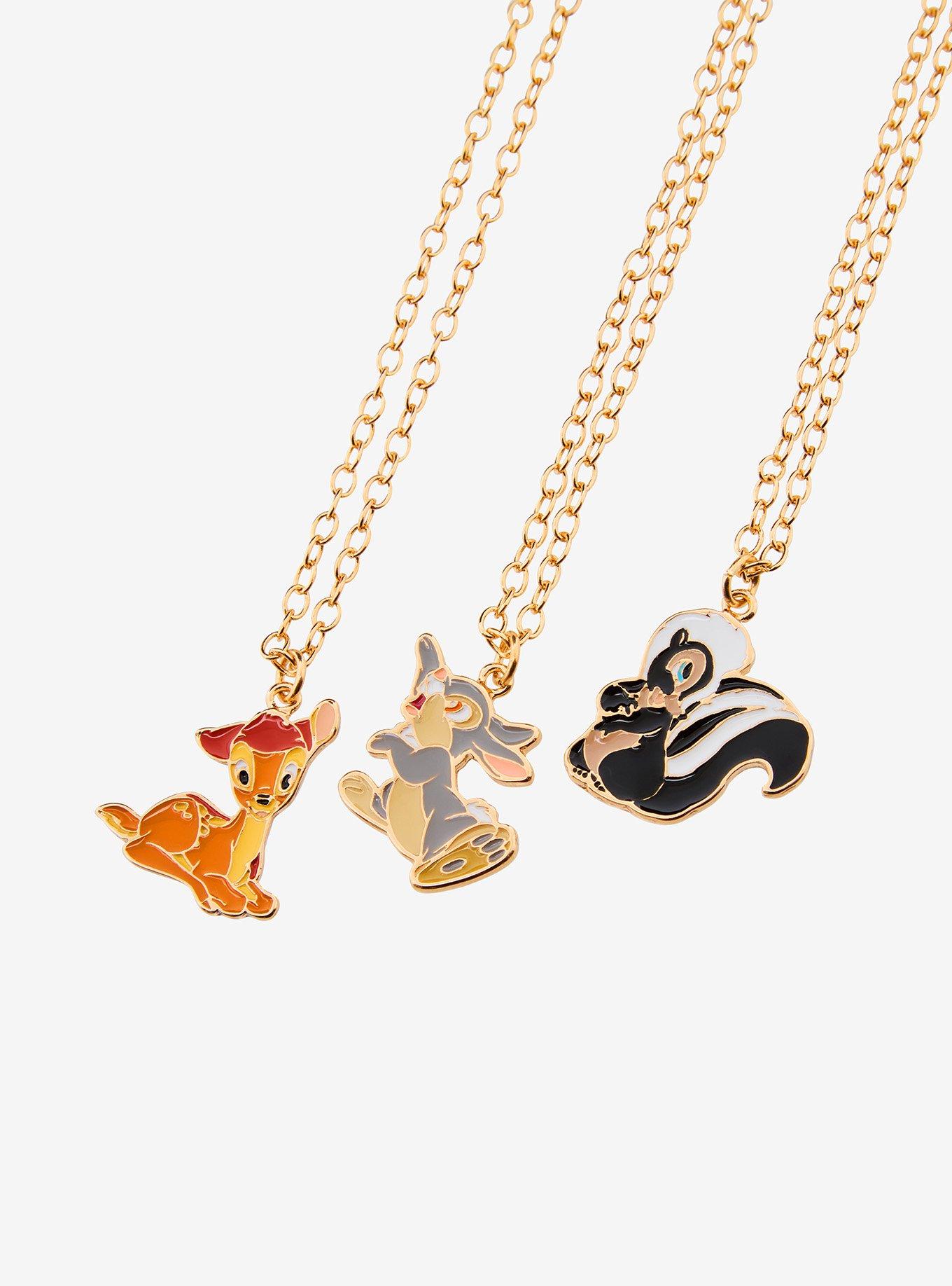 Disney Bambi Trio Best Friends Necklace Set, , alternate