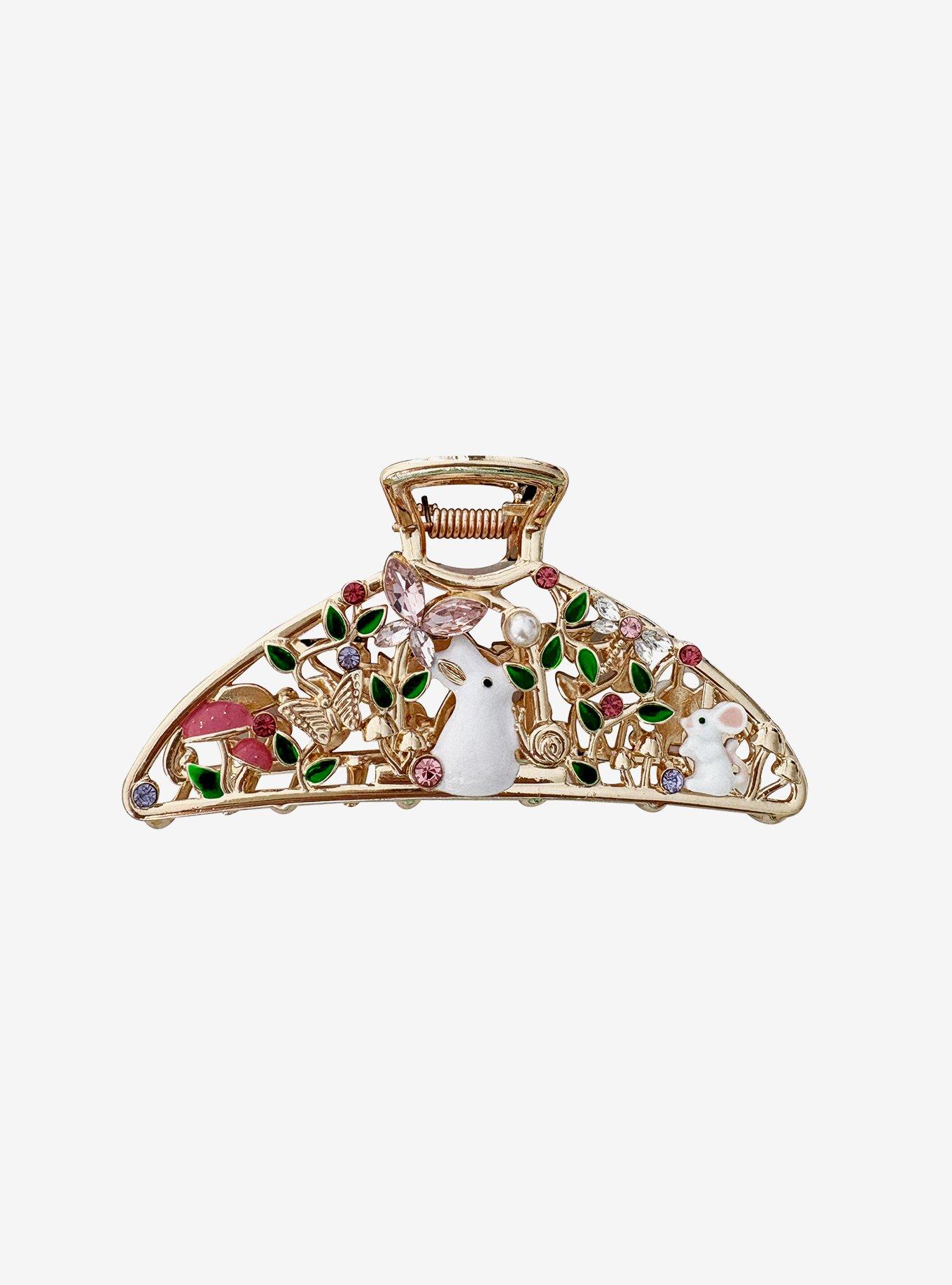 Thorn & Fable Bunny Forest Claw Hair Clip, , hi-res