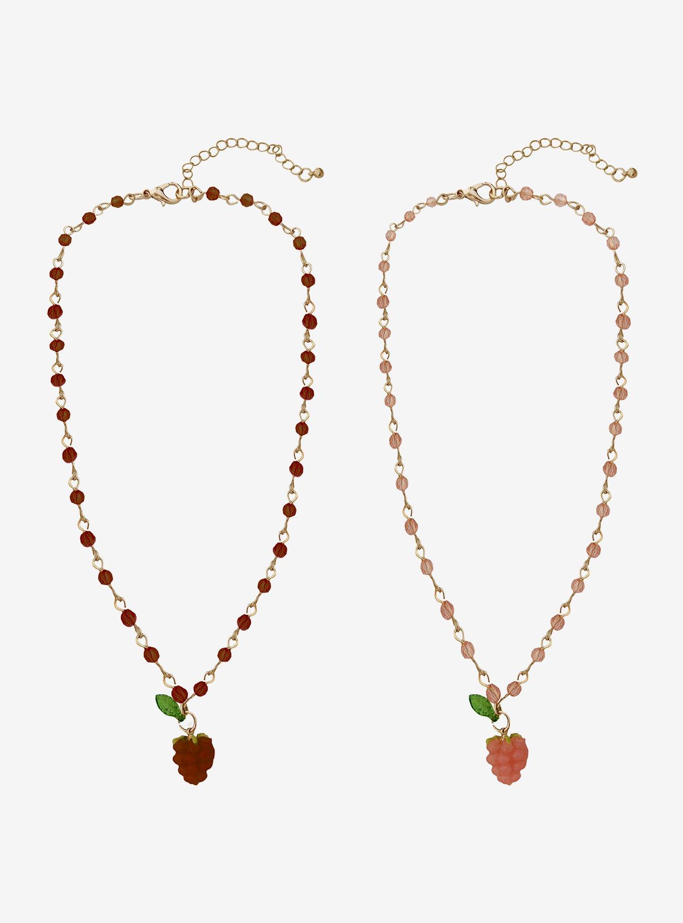 Thorn & Fable Raspberry Best Friend Bead Necklace Set, , hi-res
