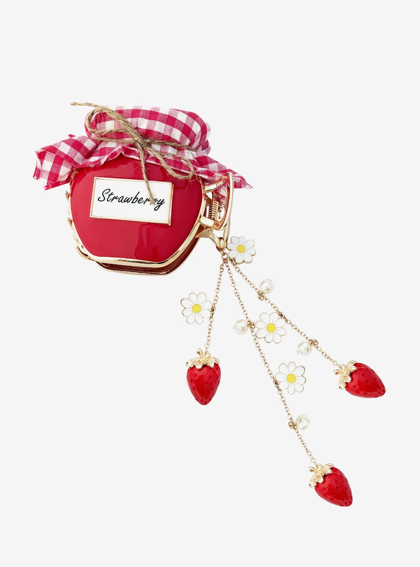 Sweet Society Strawberry Jam Charm Claw Hair Clip, , hi-res