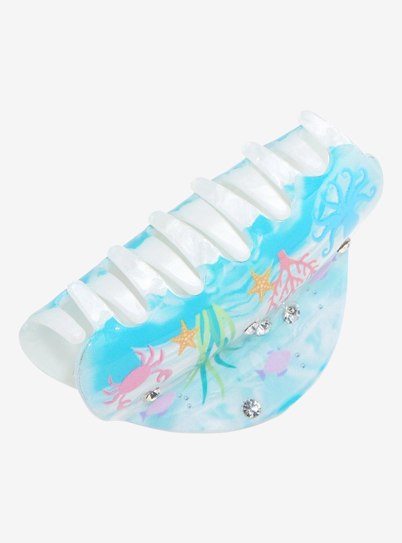 Underwater Scene Rhinestone Claw Hair Clip, , alternate