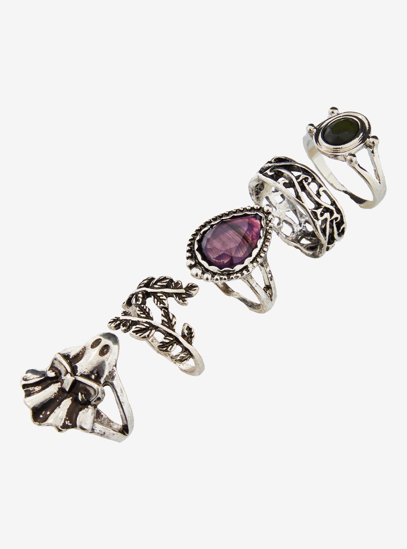 Thorn & Fable Ghost Reading Stone Ring Set, , alternate
