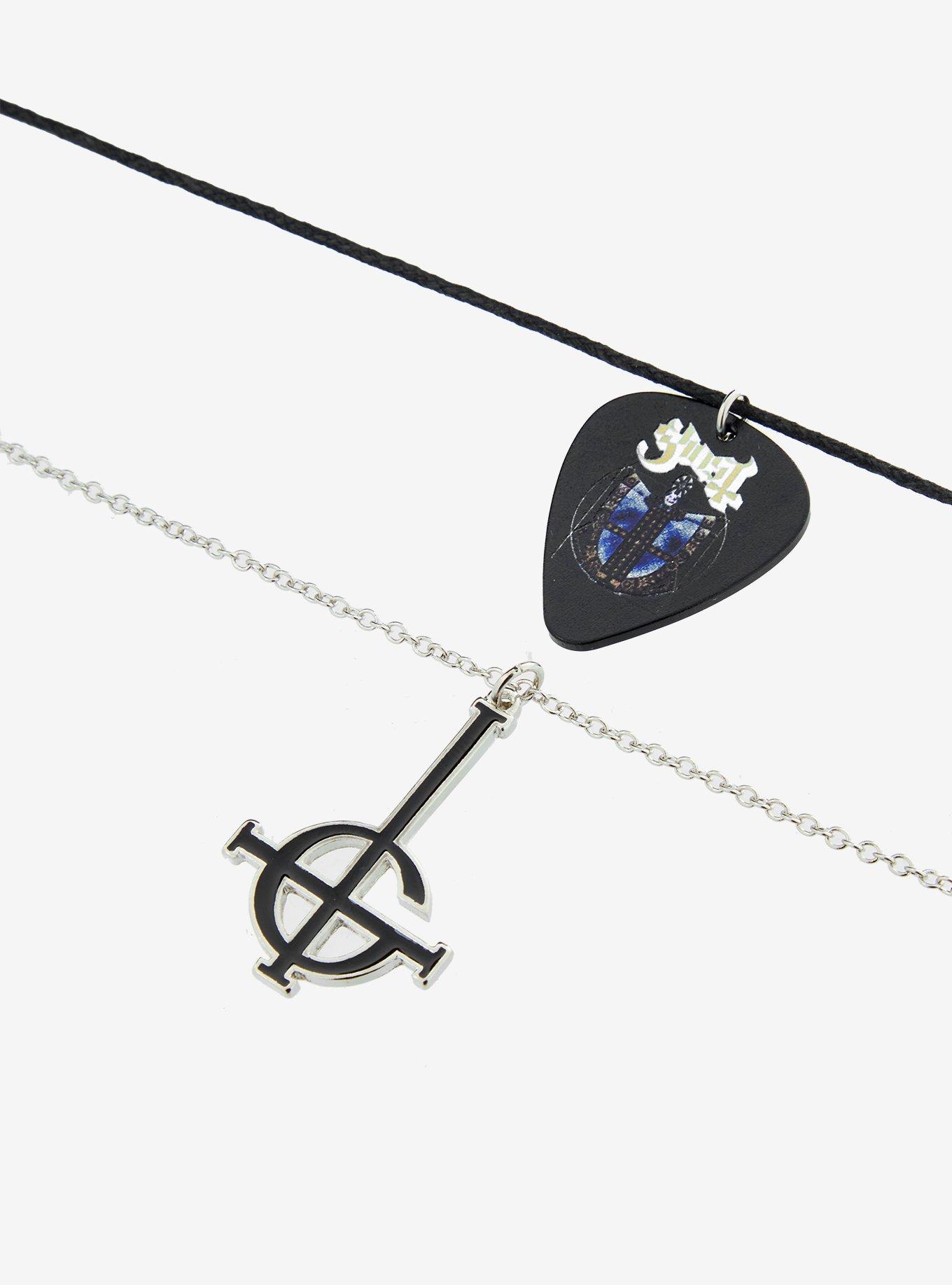 Ghost Papa V Perpetua Guitar Pick & Grucifix Necklace Set, , alternate