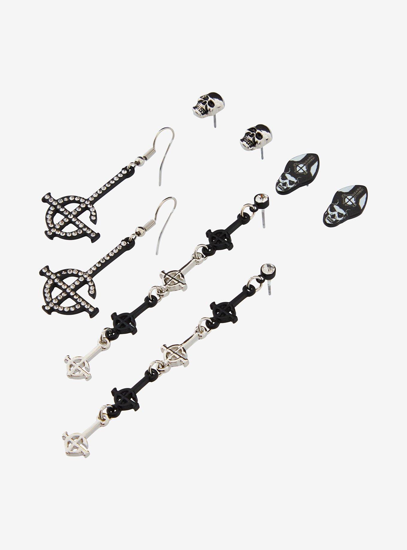 Ghost Grucifix Icons Earring Set, , alternate