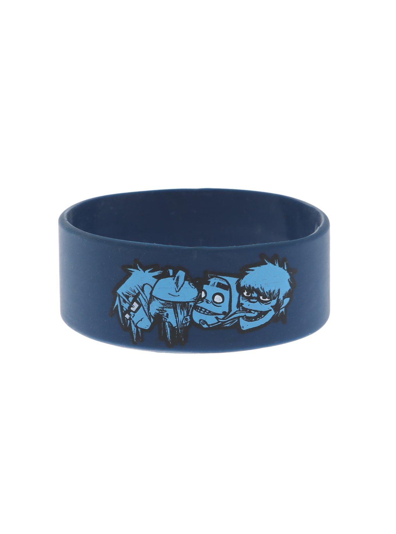 Gorillaz Blue Group Rubber Bracelet, , alternate