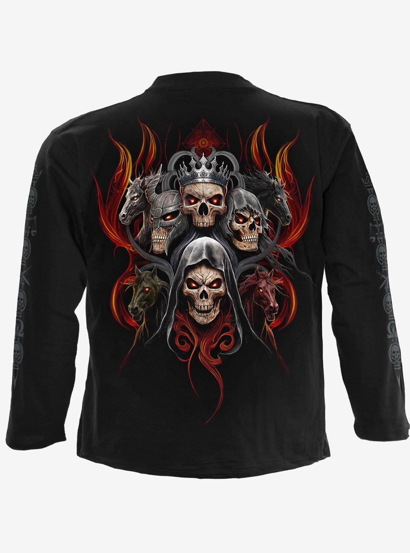 Spiral Revelation Long Sleeve T-Shirt, BLACK, alternate