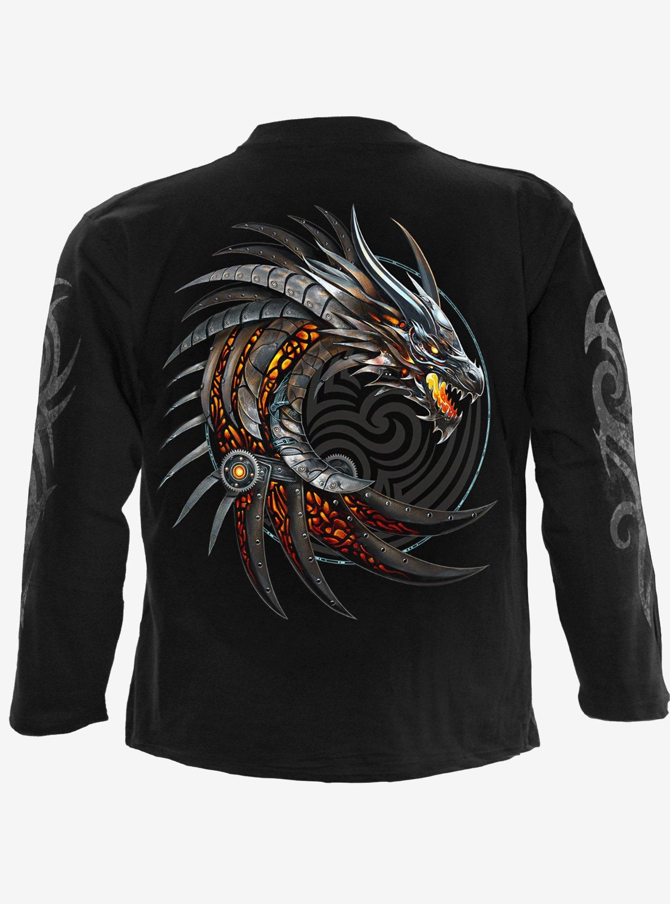 Spiral Razor Back Long Sleeve T-Shirt, BLACK, alternate