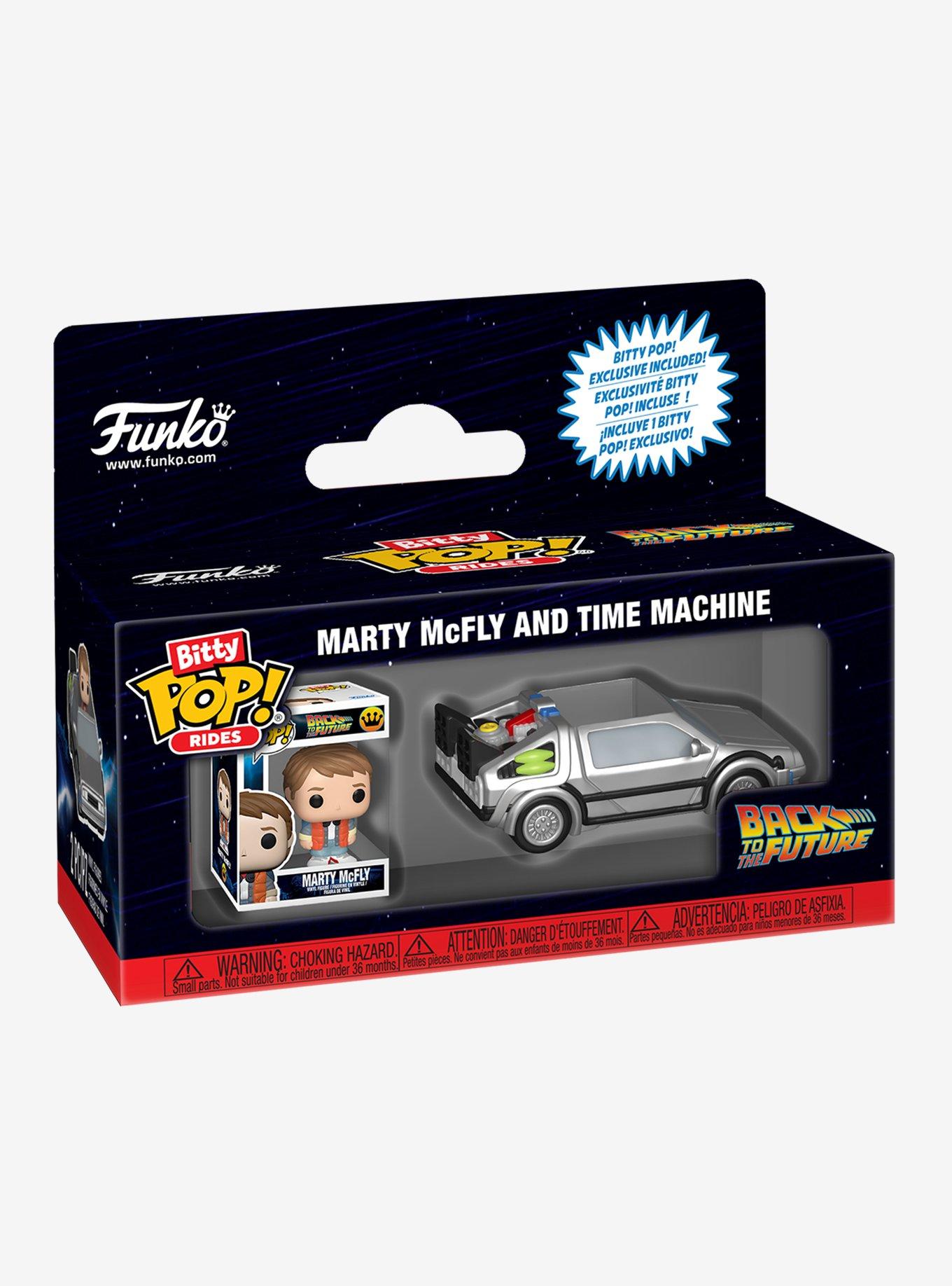 Funko Back To The Future Bitty Pop! Rides Marty McFly And Time Machine Vinyl Figure Set, , hi-res