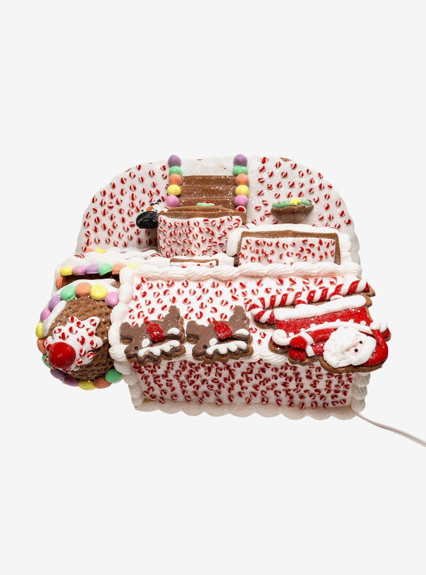 Gingerbread House With Santa Figure, , alternate