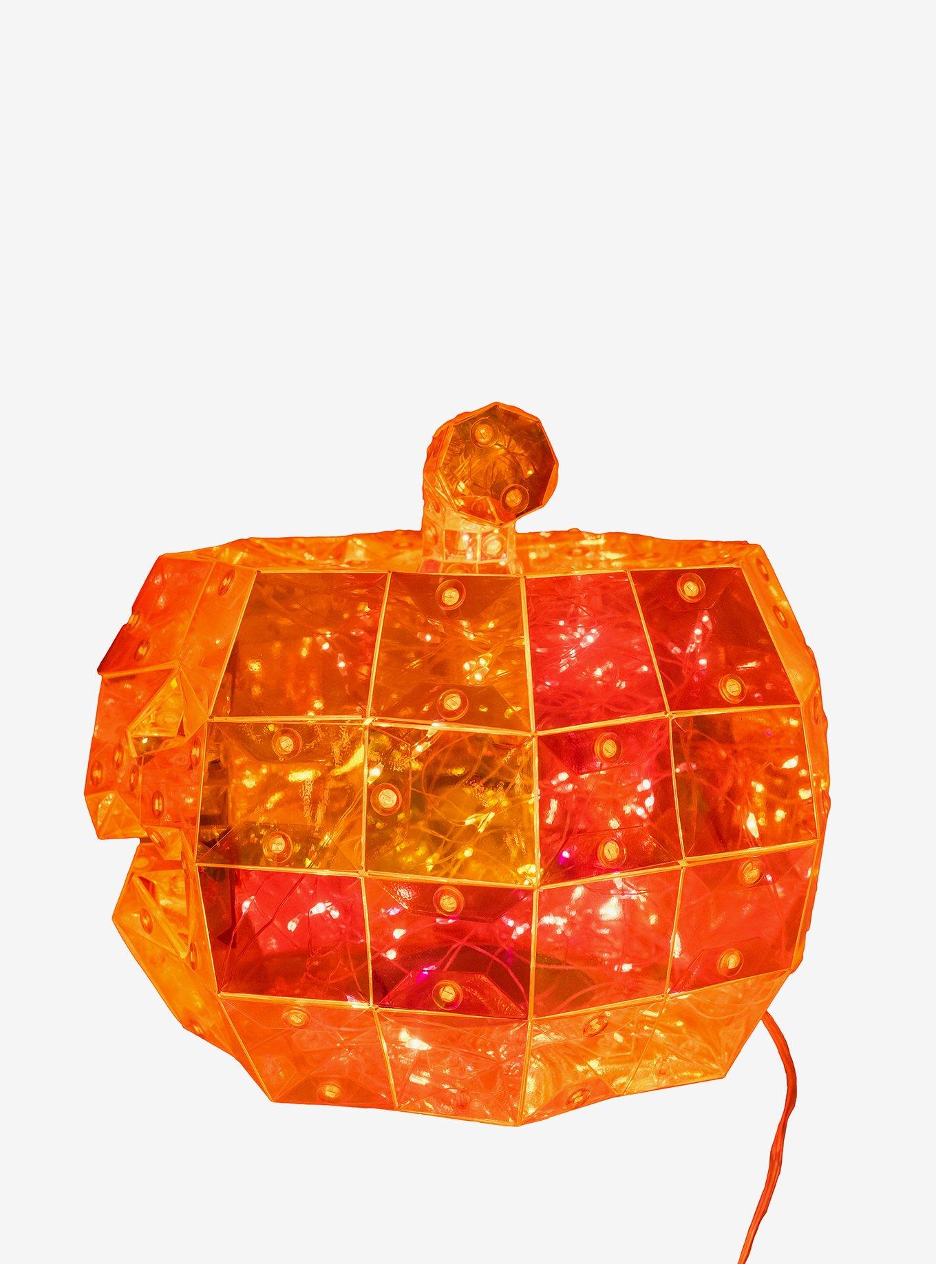 Orange Micro LED Holographic Jack-O-Lantern 100-Light, , alternate