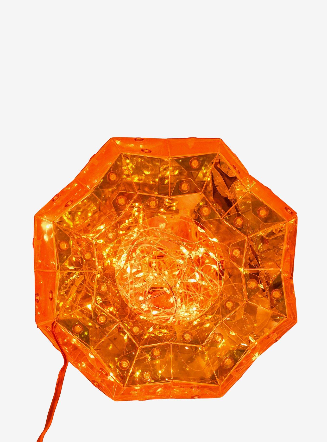 Orange Micro LED Holographic Jack-O-Lantern 100-Light, , alternate