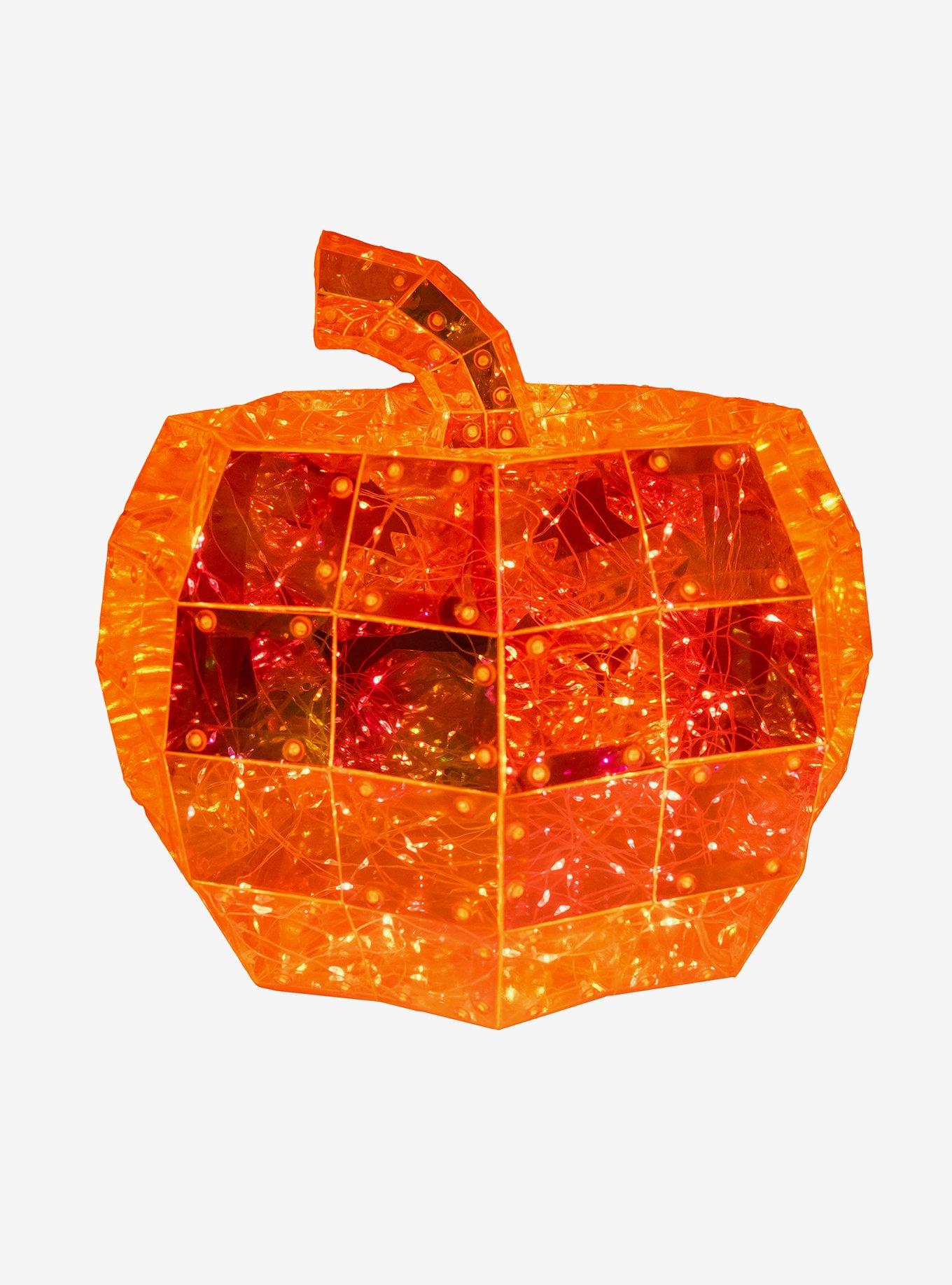 Orange Micro LED Holographic Jack-O-Lantern 200-Light, , hi-res