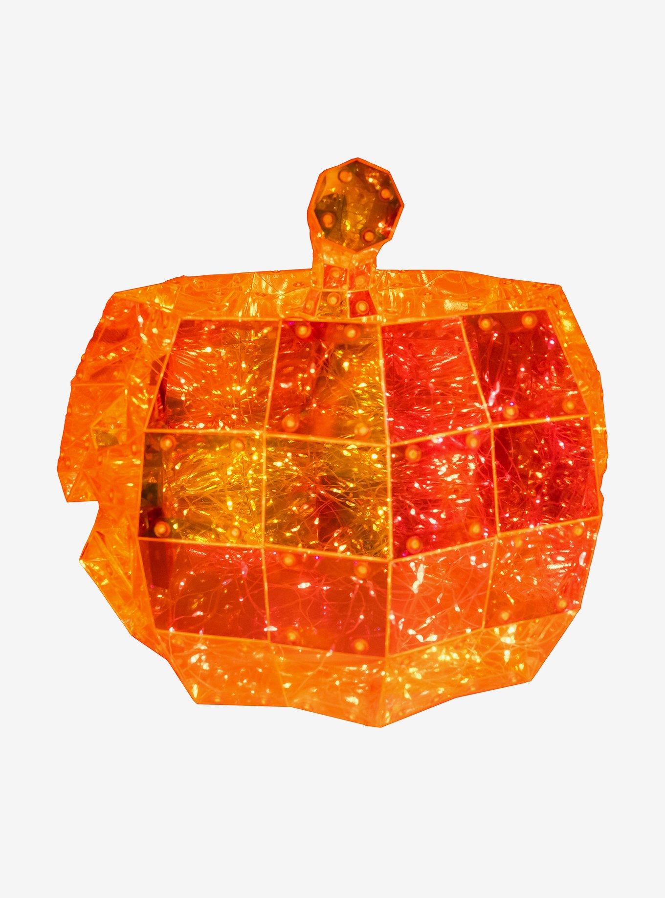 Orange Micro LED Holographic Jack-O-Lantern 200-Light, , alternate