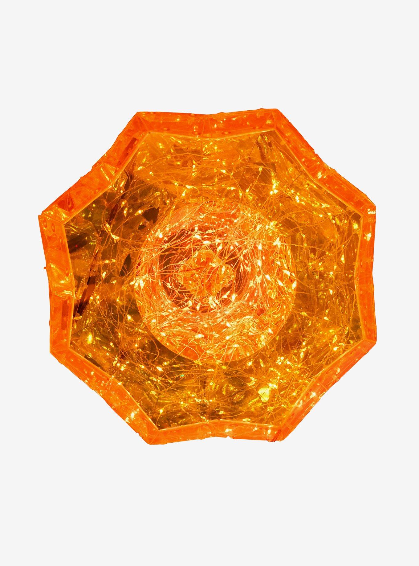 Orange Micro LED Holographic Jack-O-Lantern 200-Light, , alternate