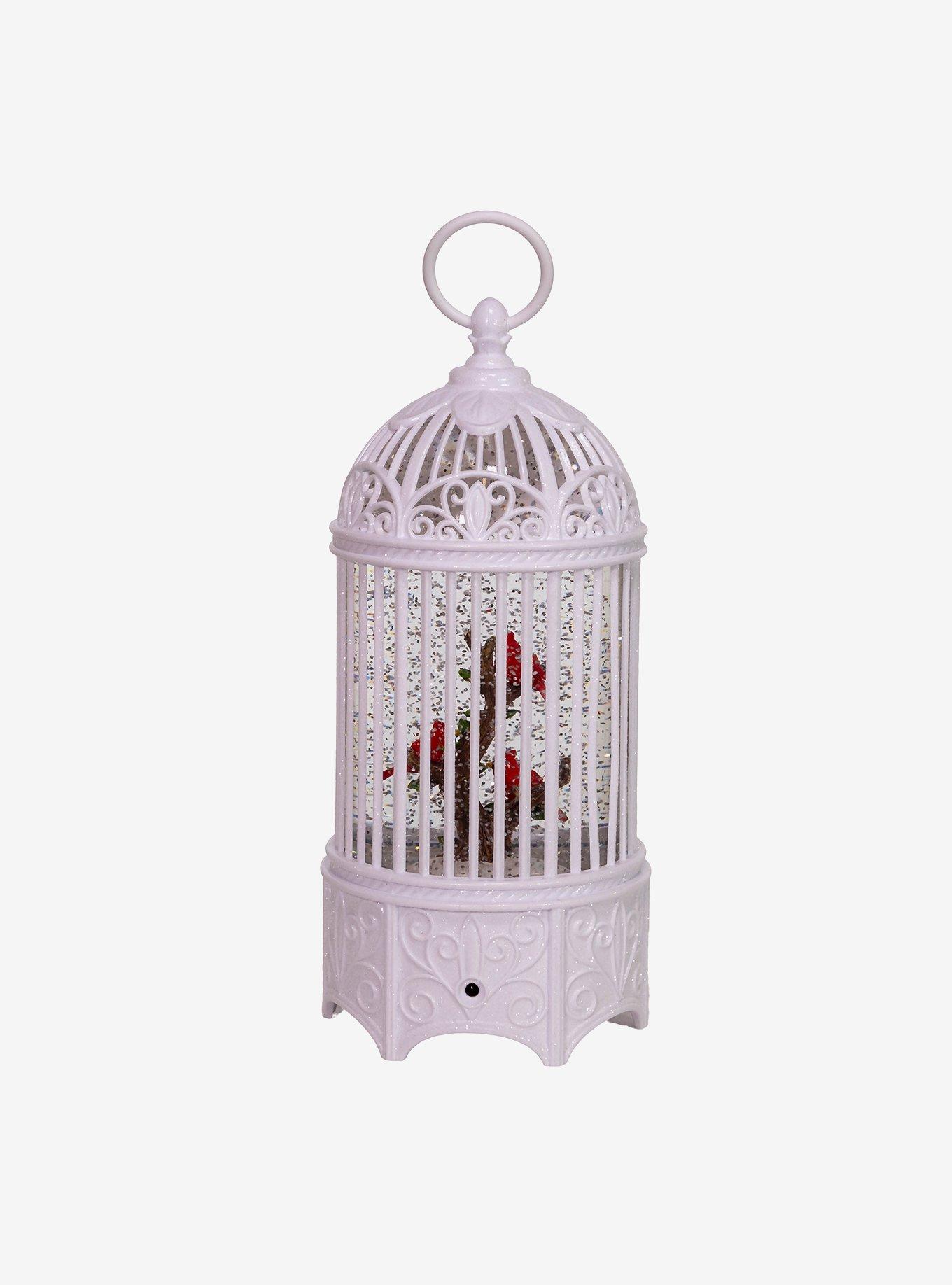 LED Swirl Cardinals in Water Bird Cage, , alternate