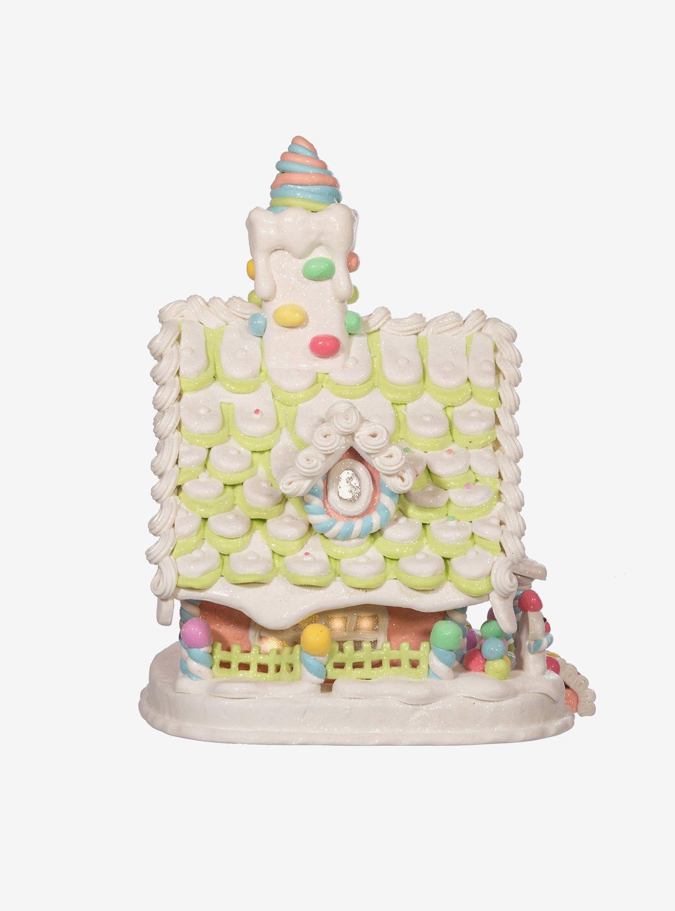 Pastel Light Up Gingerbread House Figure, , alternate