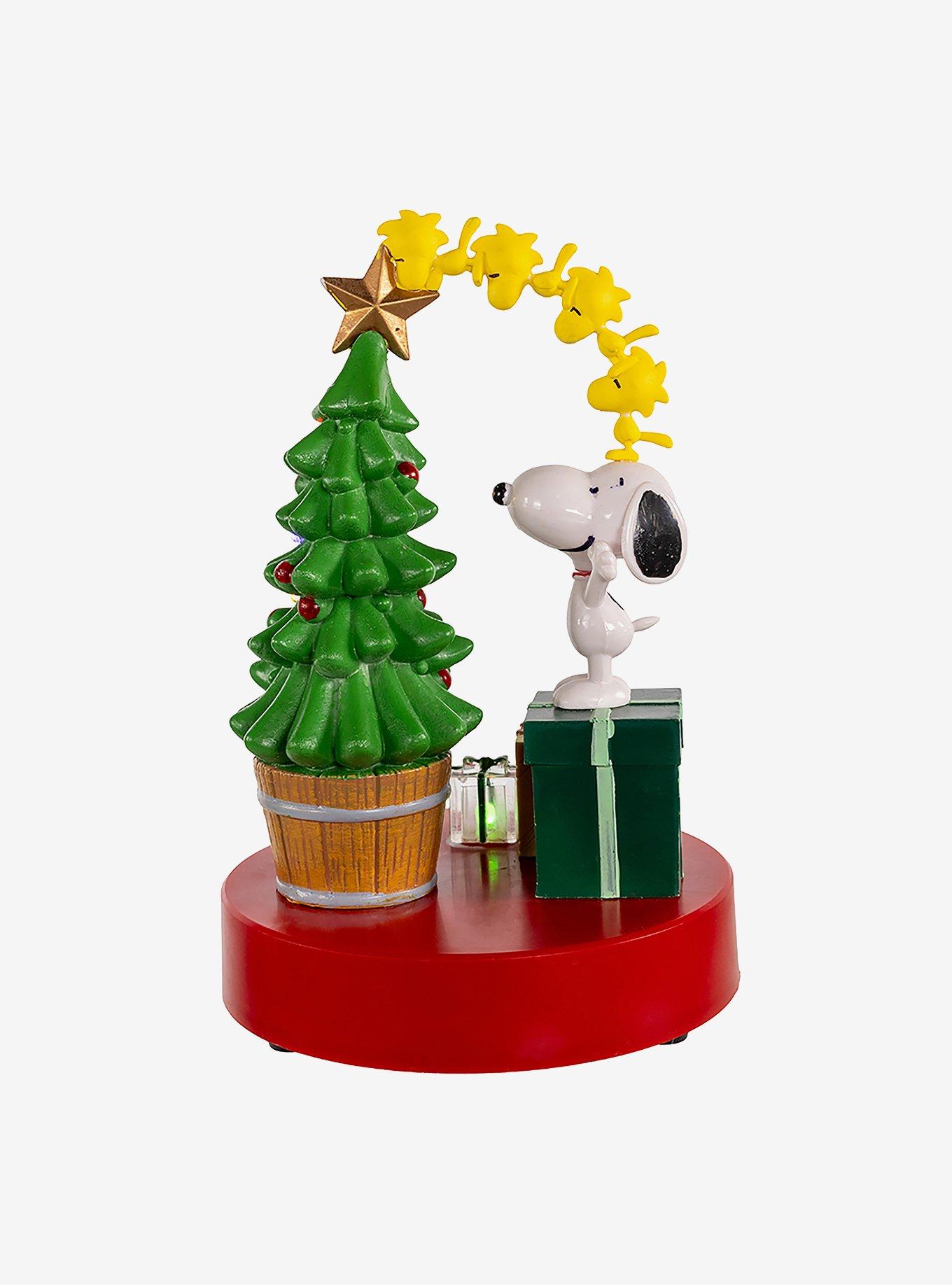 Peanut Snoopy and Woodstock Light Up Musical Tree Tablepiece, , alternate