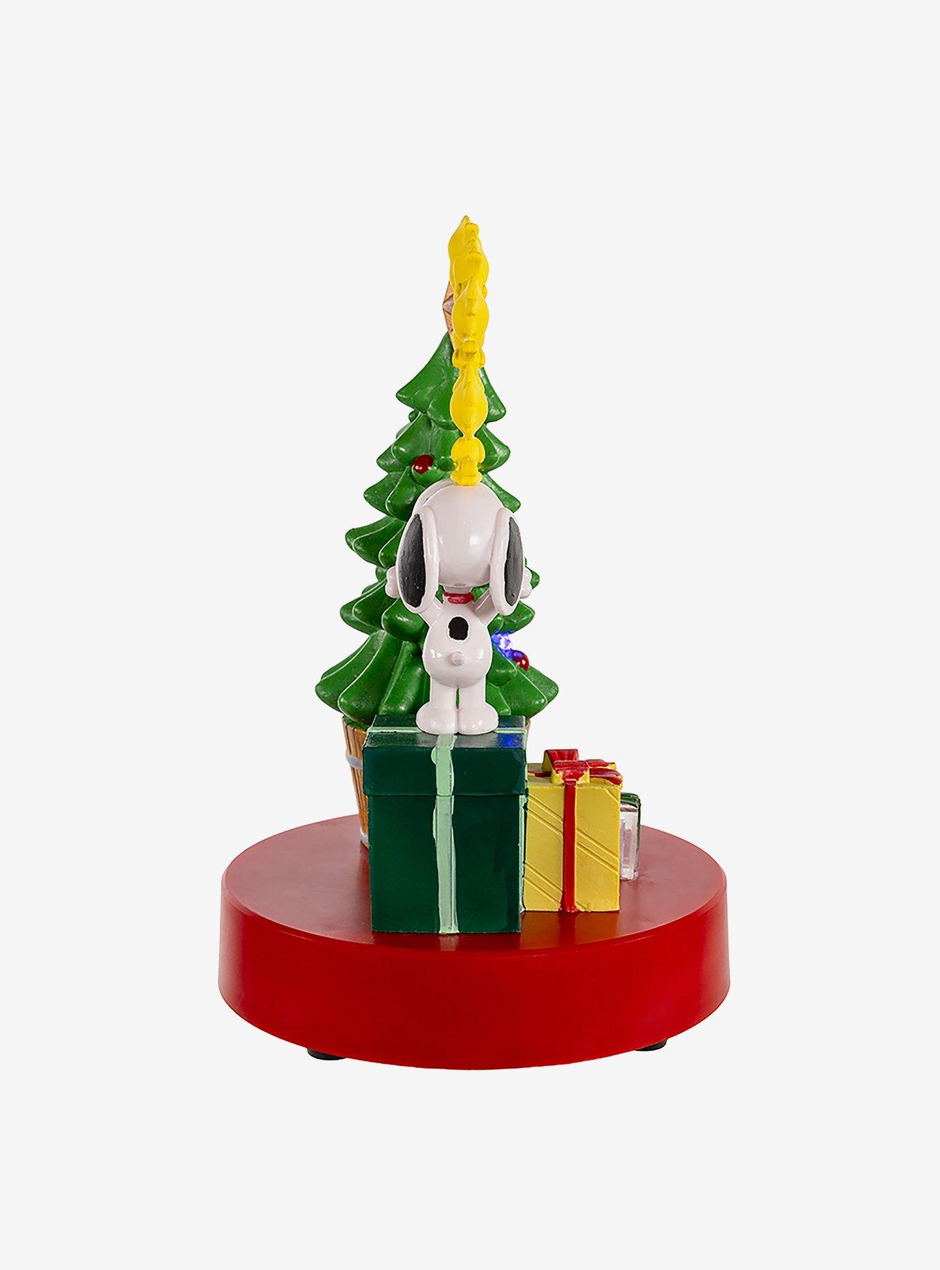 Peanut Snoopy and Woodstock Light Up Musical Tree Tablepiece, , alternate