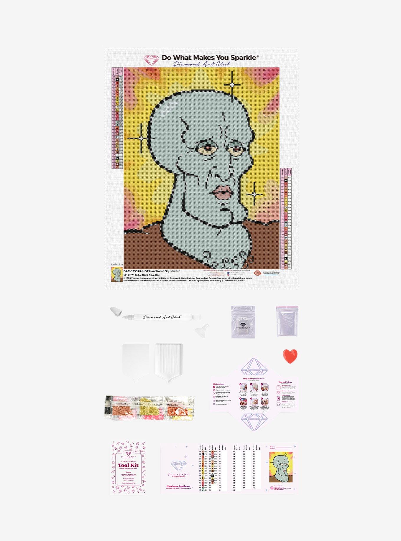SpongeBob SquarePants Handsome Squidward Diamond Painting Kit Hot Topic Exclusive, , alternate
