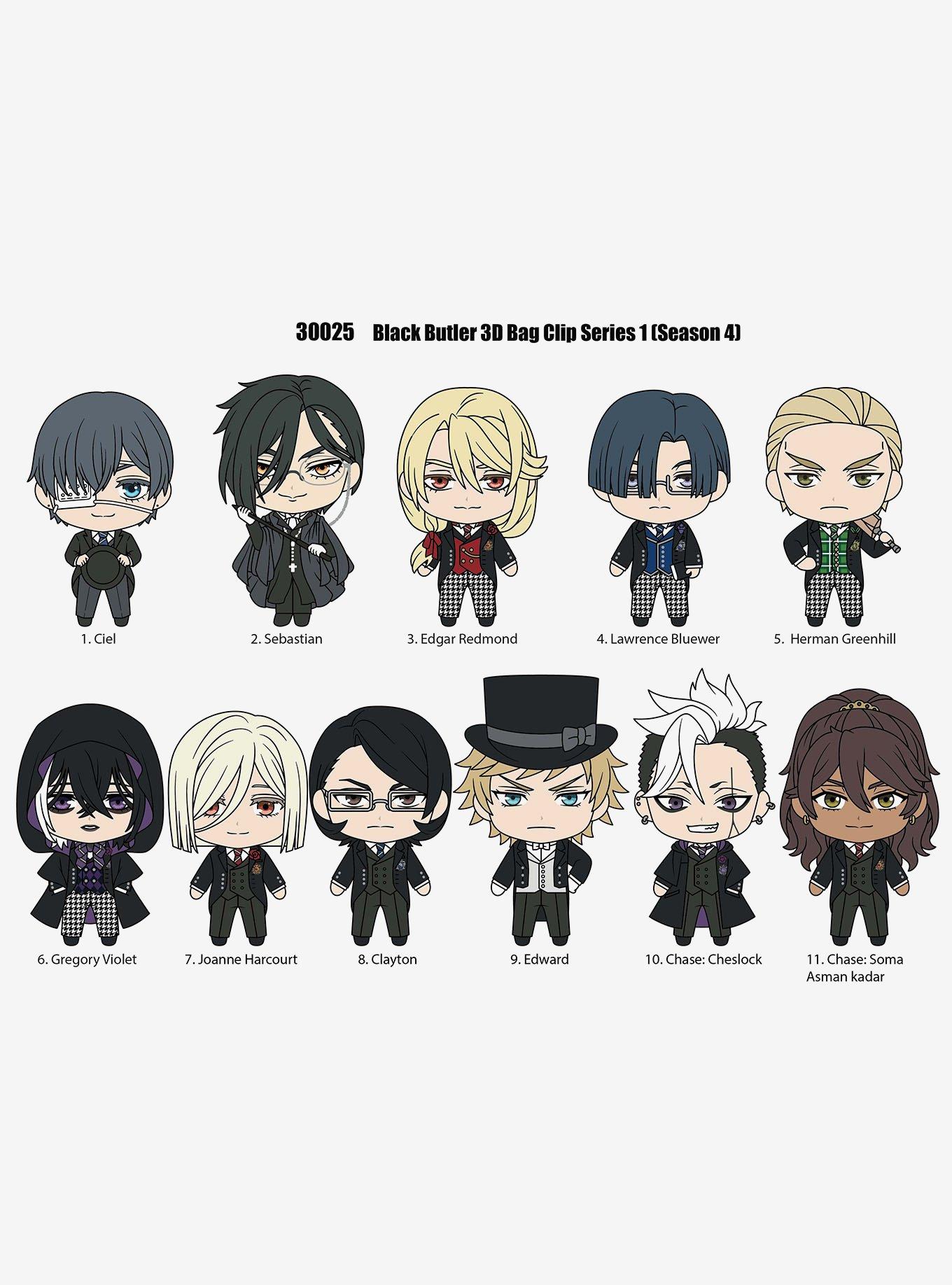 Black Butler Characters Series 1 Blind Bag Figural Bag Clip, , hi-res