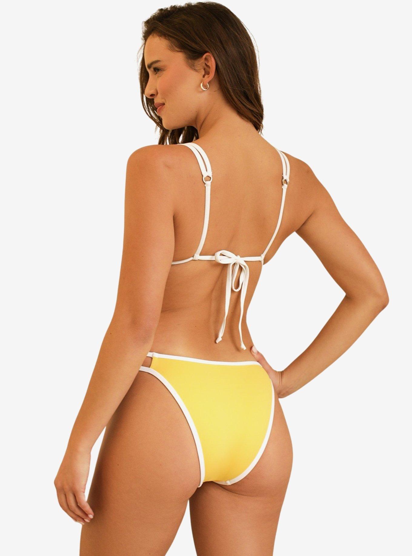 Dippin' Daisy's Cyrus Double Strap Swim Bottom Sunshine, BRIGHT YELLOW, alternate