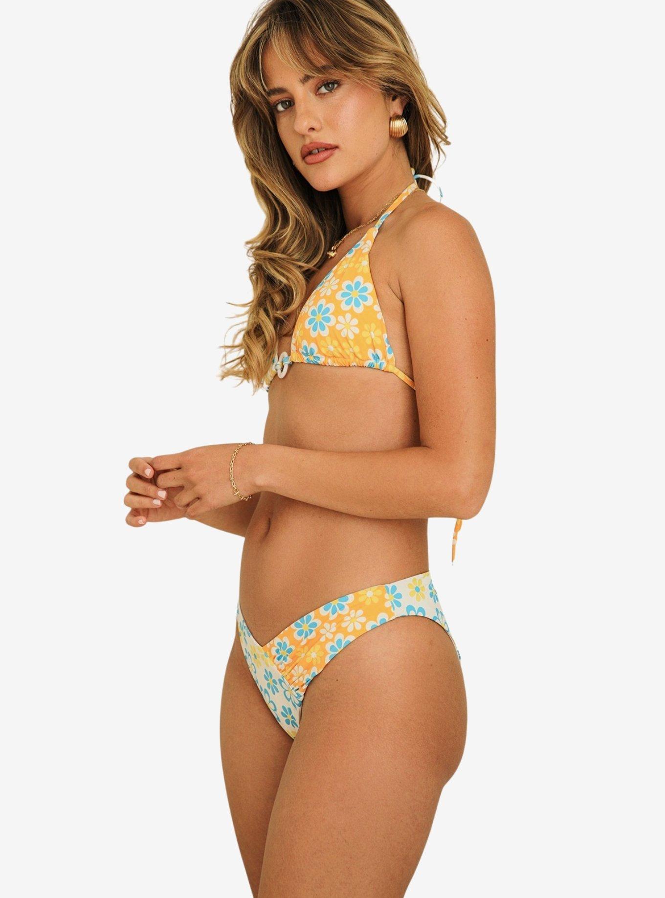 Dippin' Daisy's Angel Cheeky Swim Bottom Honey Suckle/Sunkissed, , hi-res