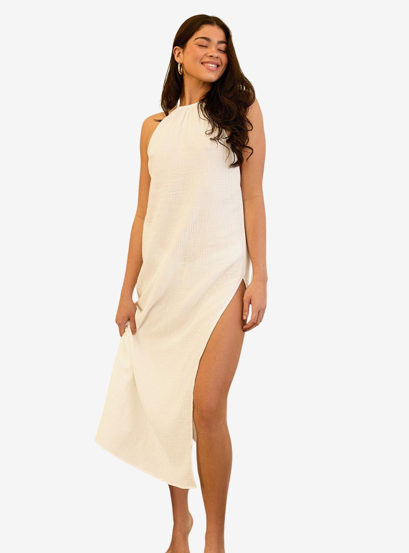 Dippin' Daisy's Daylight High Neckline Dress White, BRIGHT WHITE, alternate