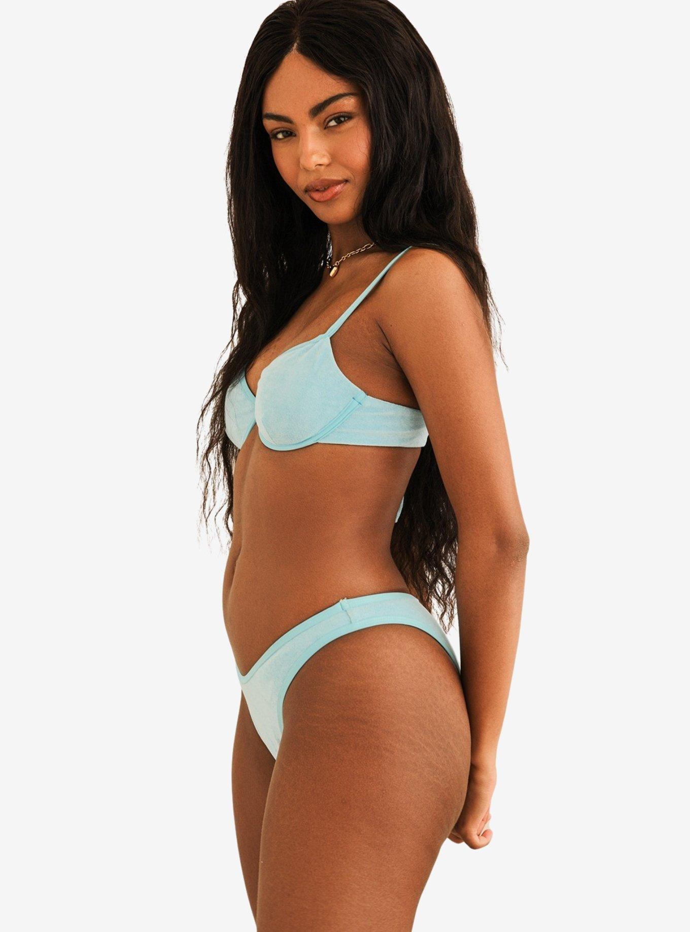 Dippin' Daisy's Venice Cheeky Swim Bottom Pool Terry, BLUE, alternate