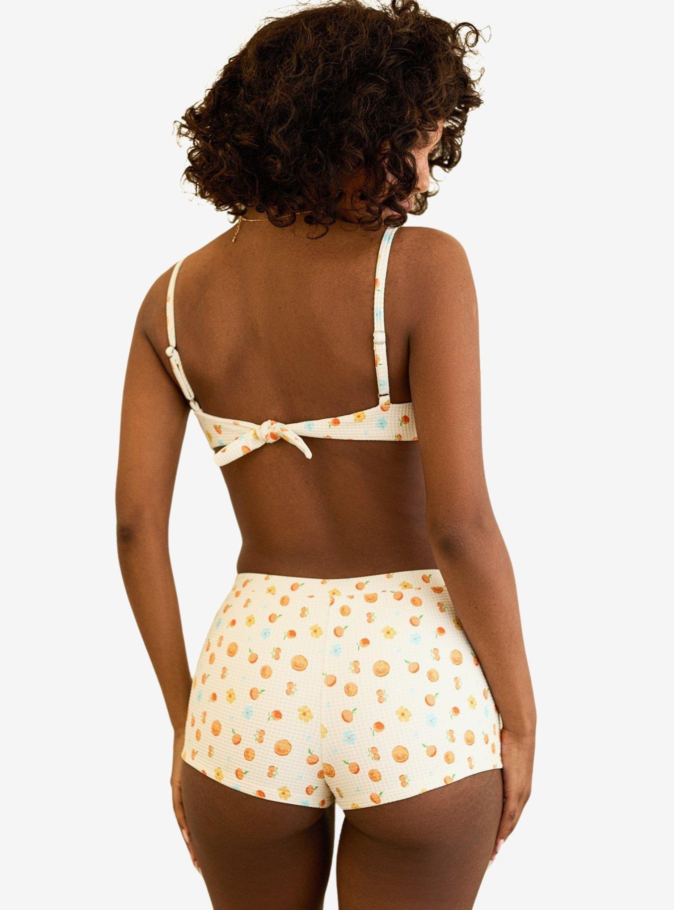 Dippin' Daisy's Farrah Elastic Waist Booty Short Clementine, BRIGHT WHITE, alternate