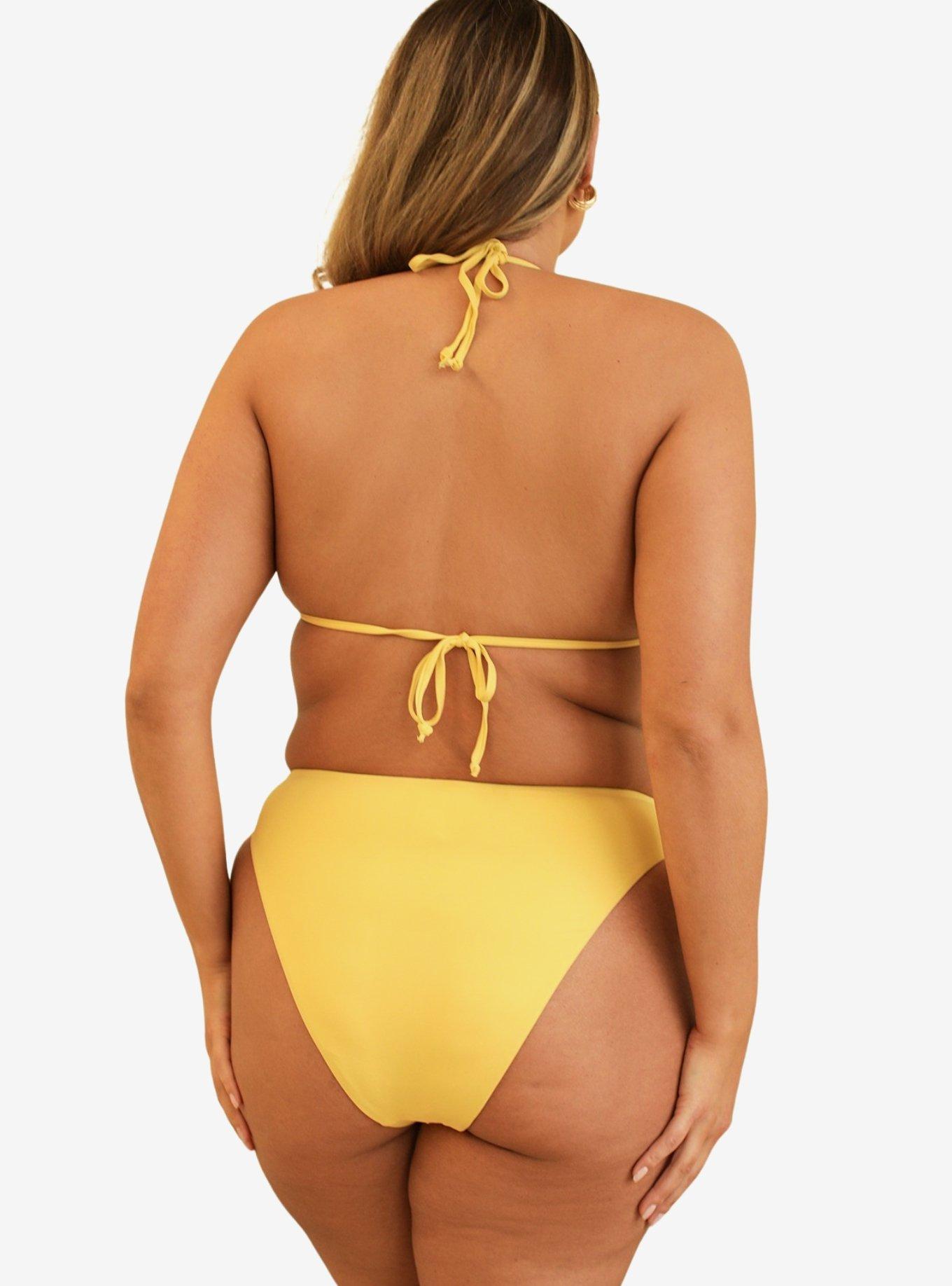 Dippin' Daisy's Seashore High Waist Cheeky Swim Bottom Sunshine, BRIGHT YELLOW, alternate