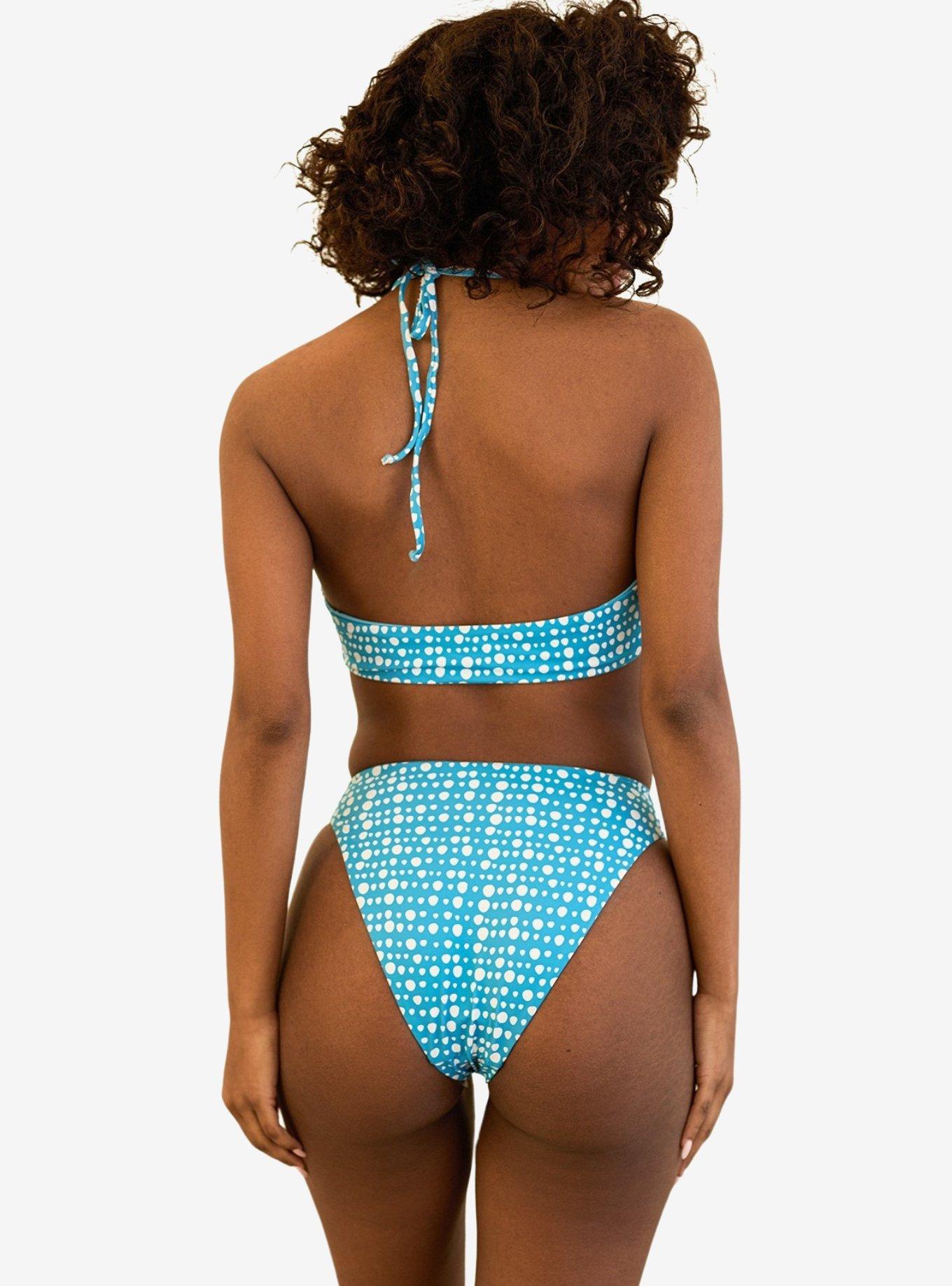 Dippin' Daisy's Seashore High Waist Cheeky Swim Bottom Dippin Dot, BLUE, alternate