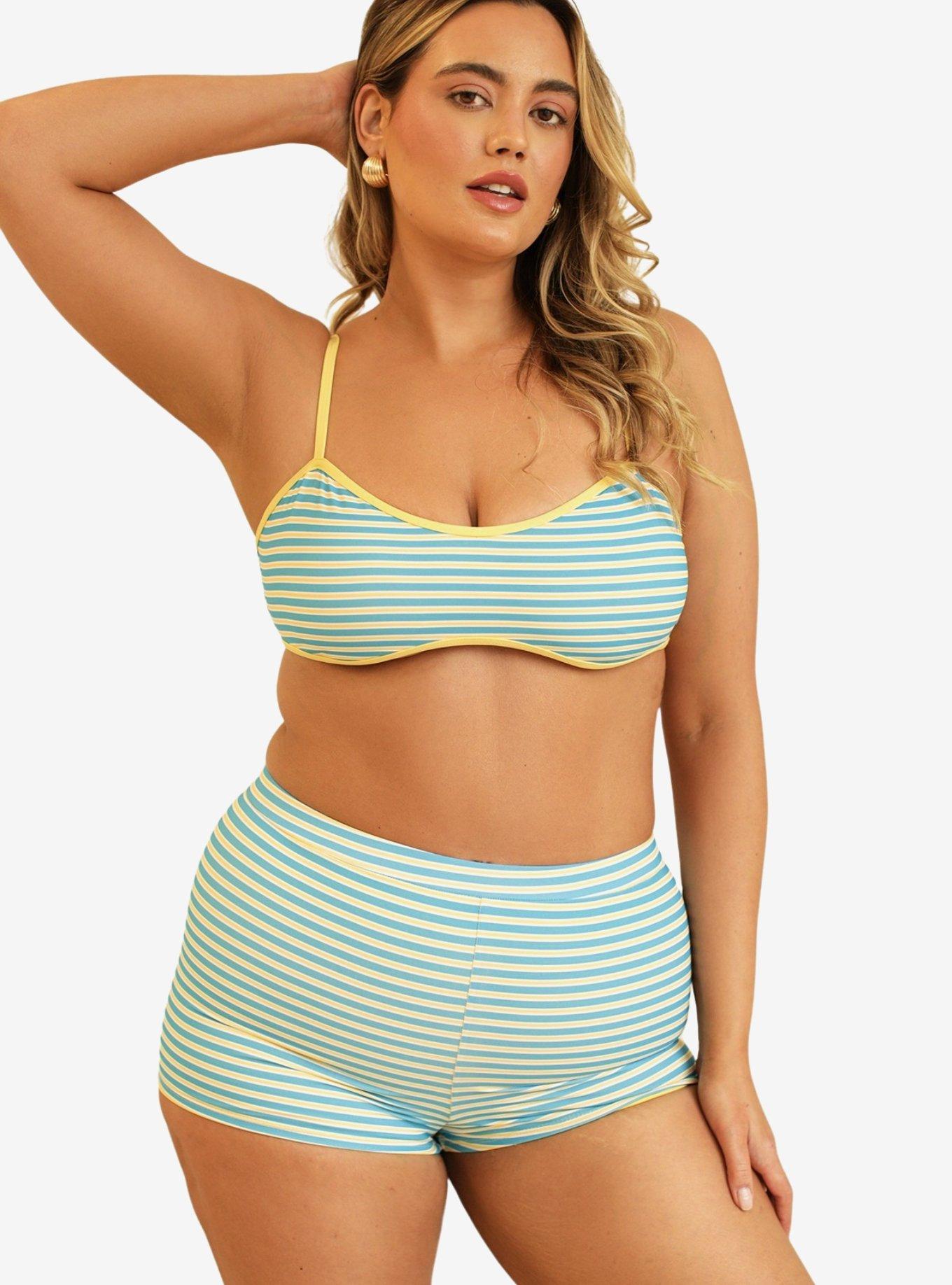 Dippin' Daisy's Farrah Elastic Waist Booty Short Pool Party, , hi-res
