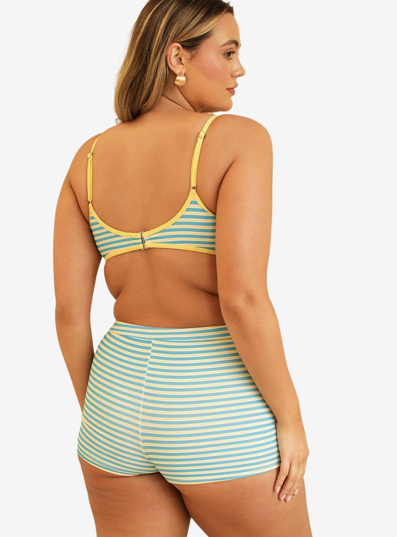 Dippin' Daisy's Farrah Elastic Waist Booty Short Pool Party, BLUE, alternate