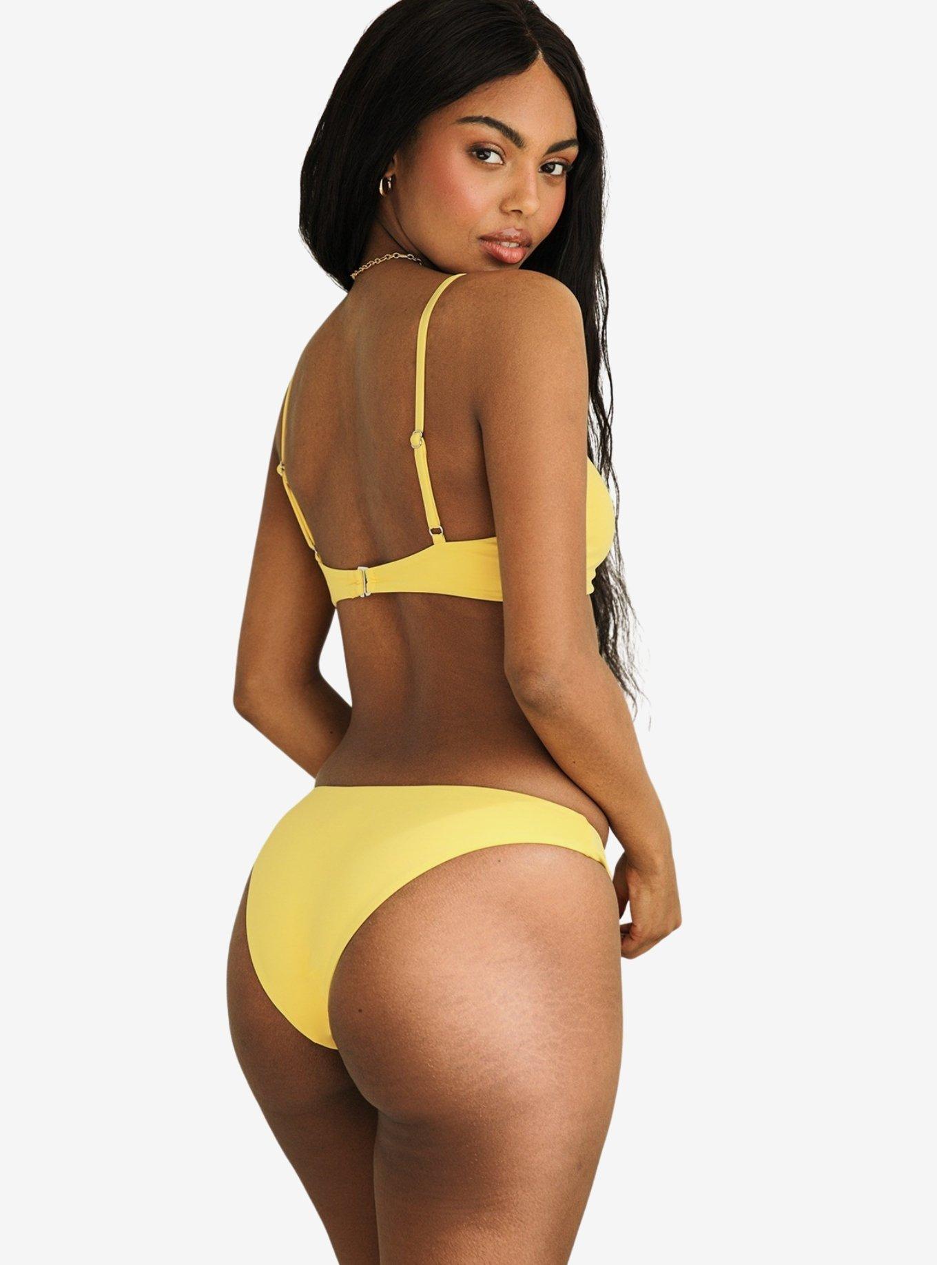 Dippin' Daisy's Zen Knotted Triangle Swim Top Sunshine, BRIGHT YELLOW, alternate