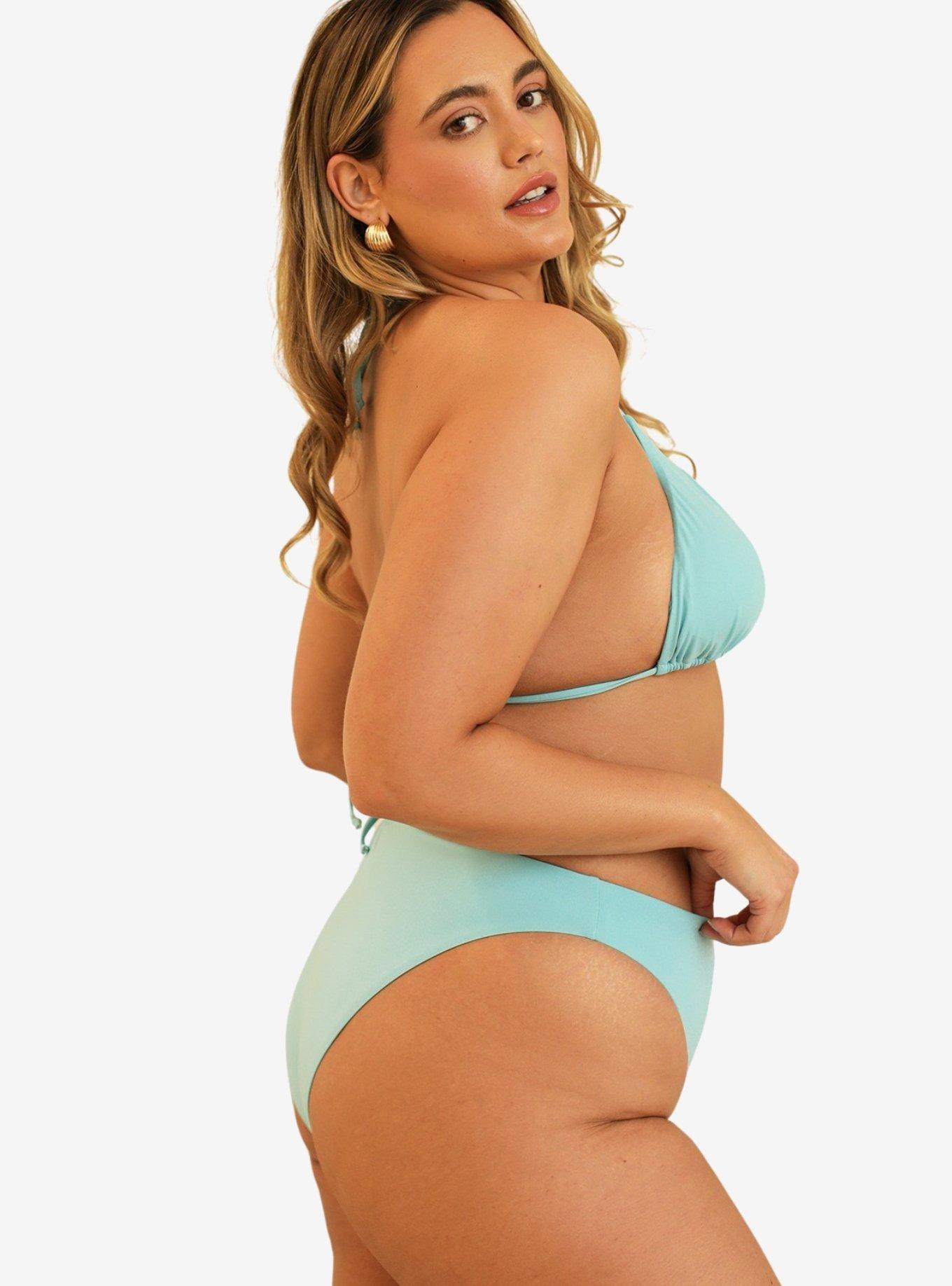 Dippin' Daisy's Palm Tie Back Triangle Swim Top Pool, , hi-res