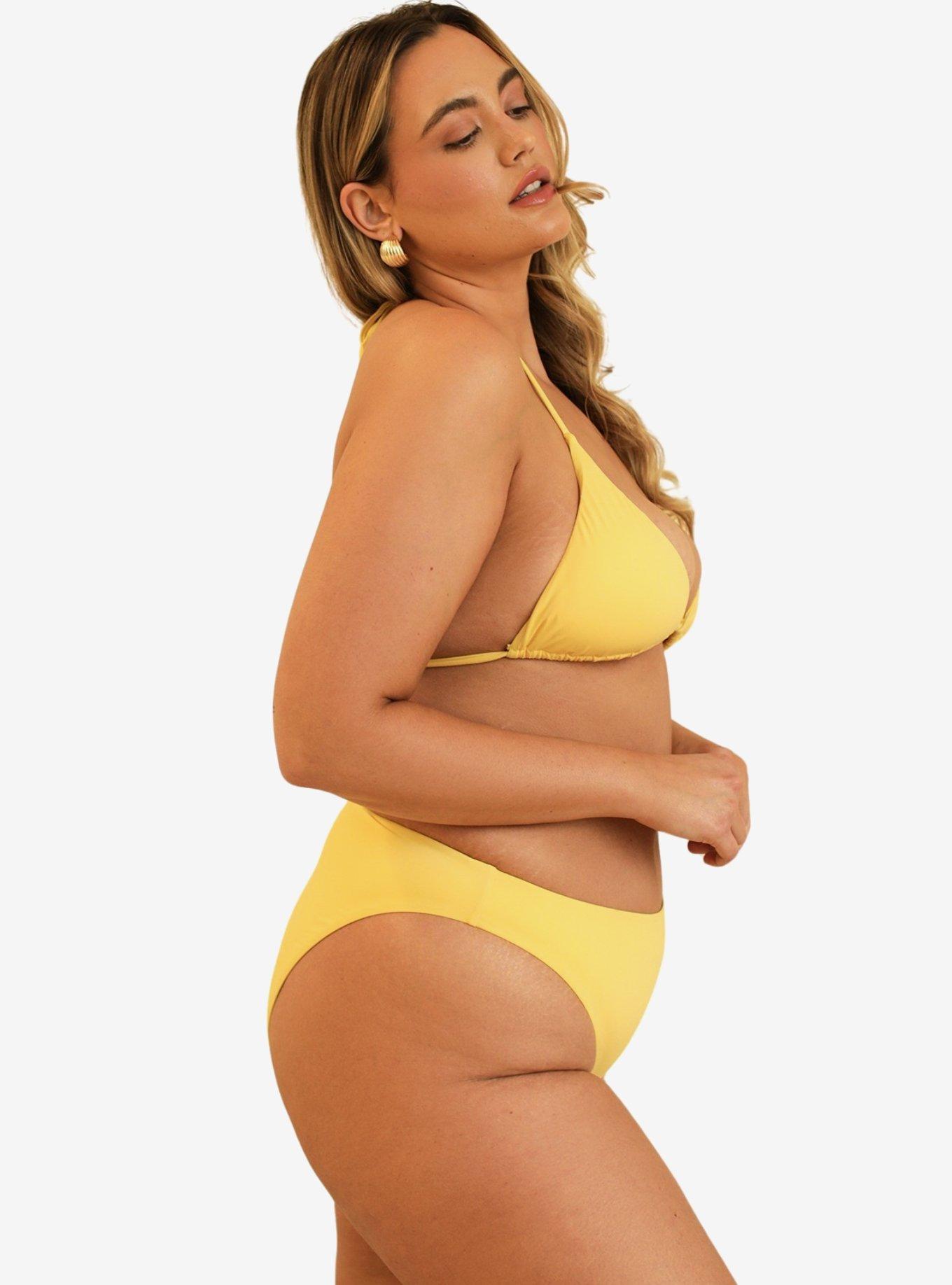 Dippin' Daisy's Palm Tie Back Triangle Swim Top Sunshine, , hi-res