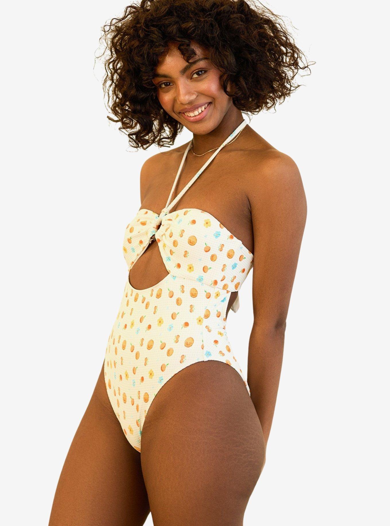 Dippin' Daisy's Wave Rider Adjustable Tie Swim One Piece Clementine, BRIGHT WHITE, alternate