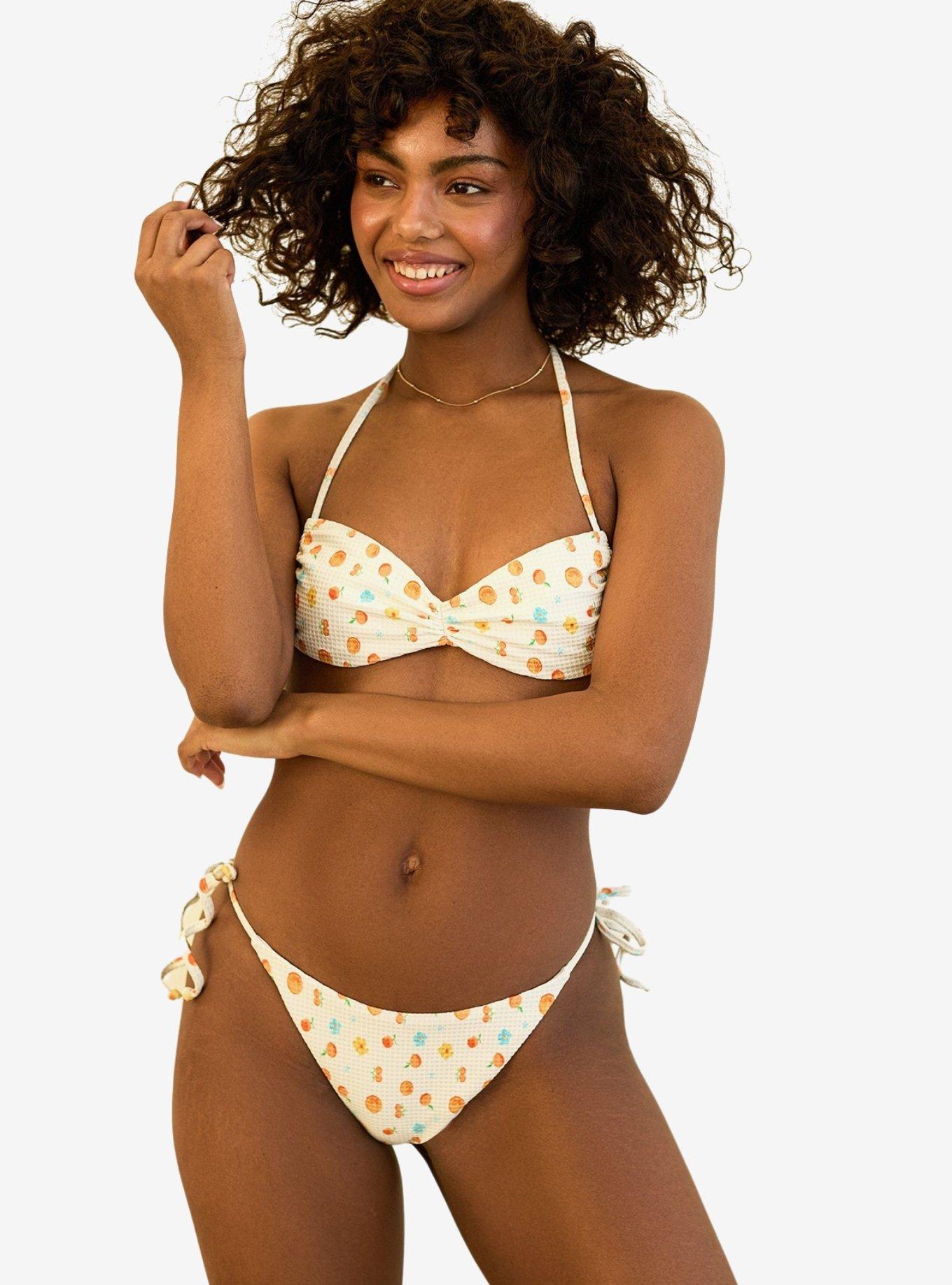 Dippin' Daisy's Christina Tie Bandeau Swim Top Clementine, BRIGHT WHITE, alternate